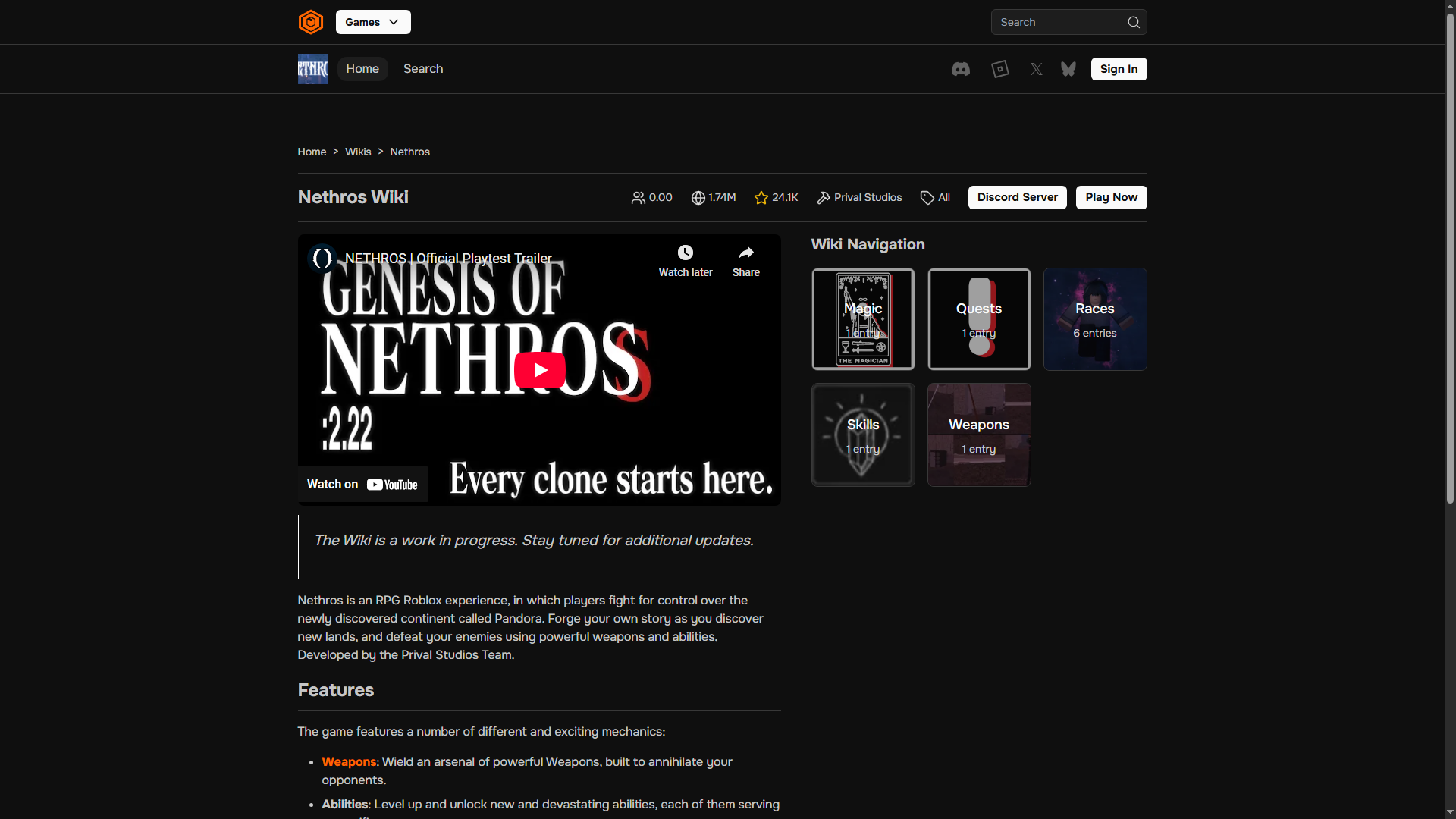 Nethros Wiki (Image via bloxinformer)