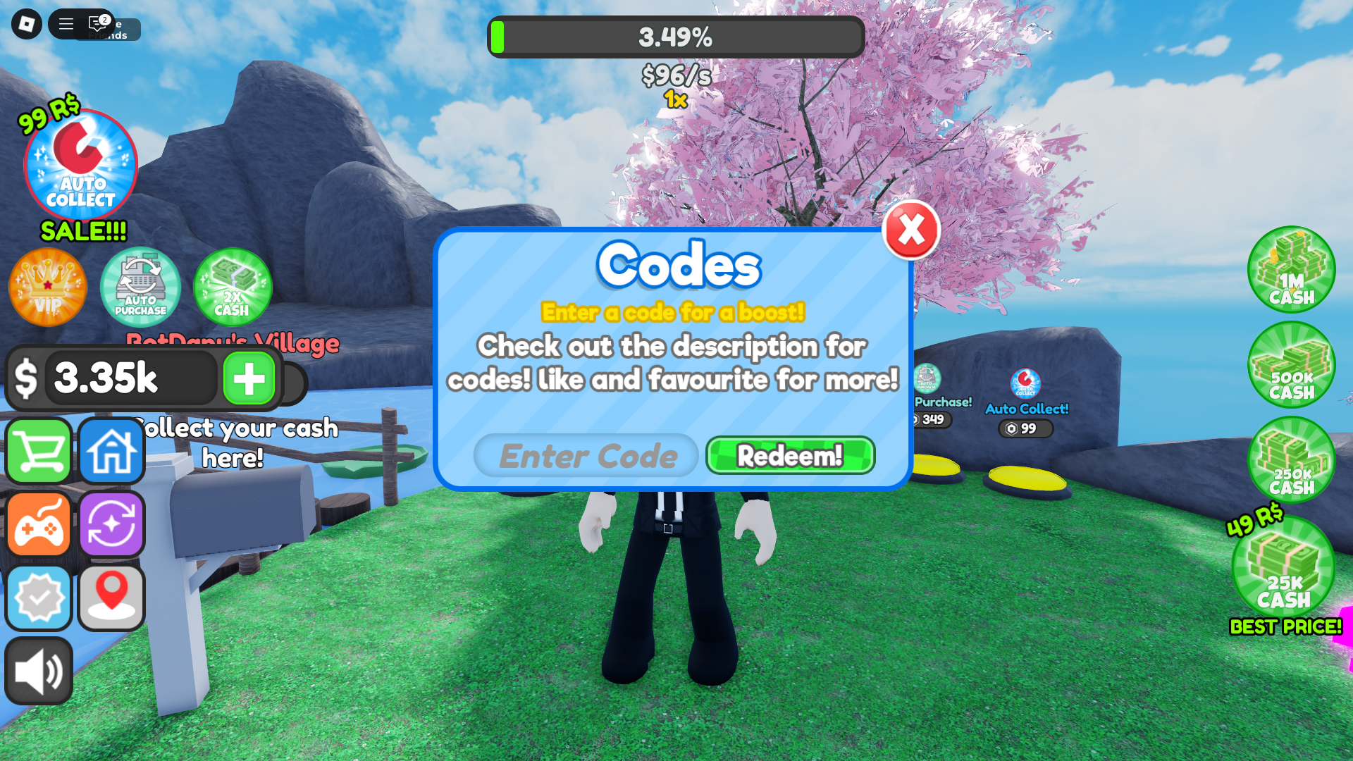 Code redemption interface (Source: Roblox)