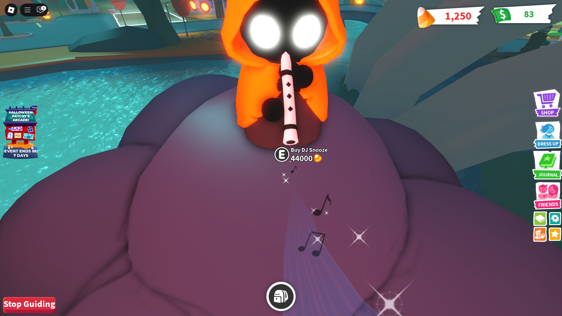 Acquiring DJ Snooze (Image via Roblox)