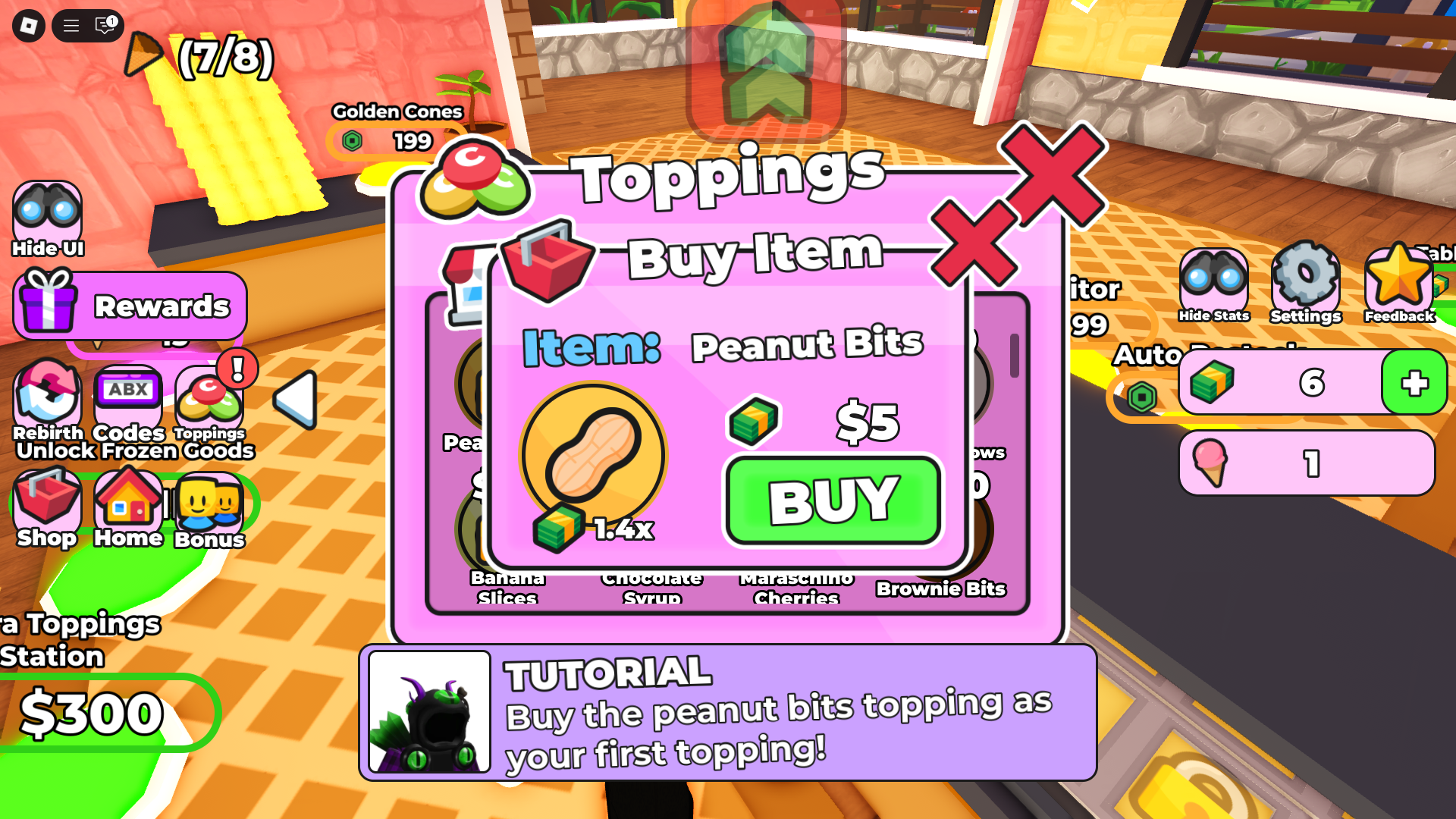 Upgrade menu (Image via Roblox Corporation)