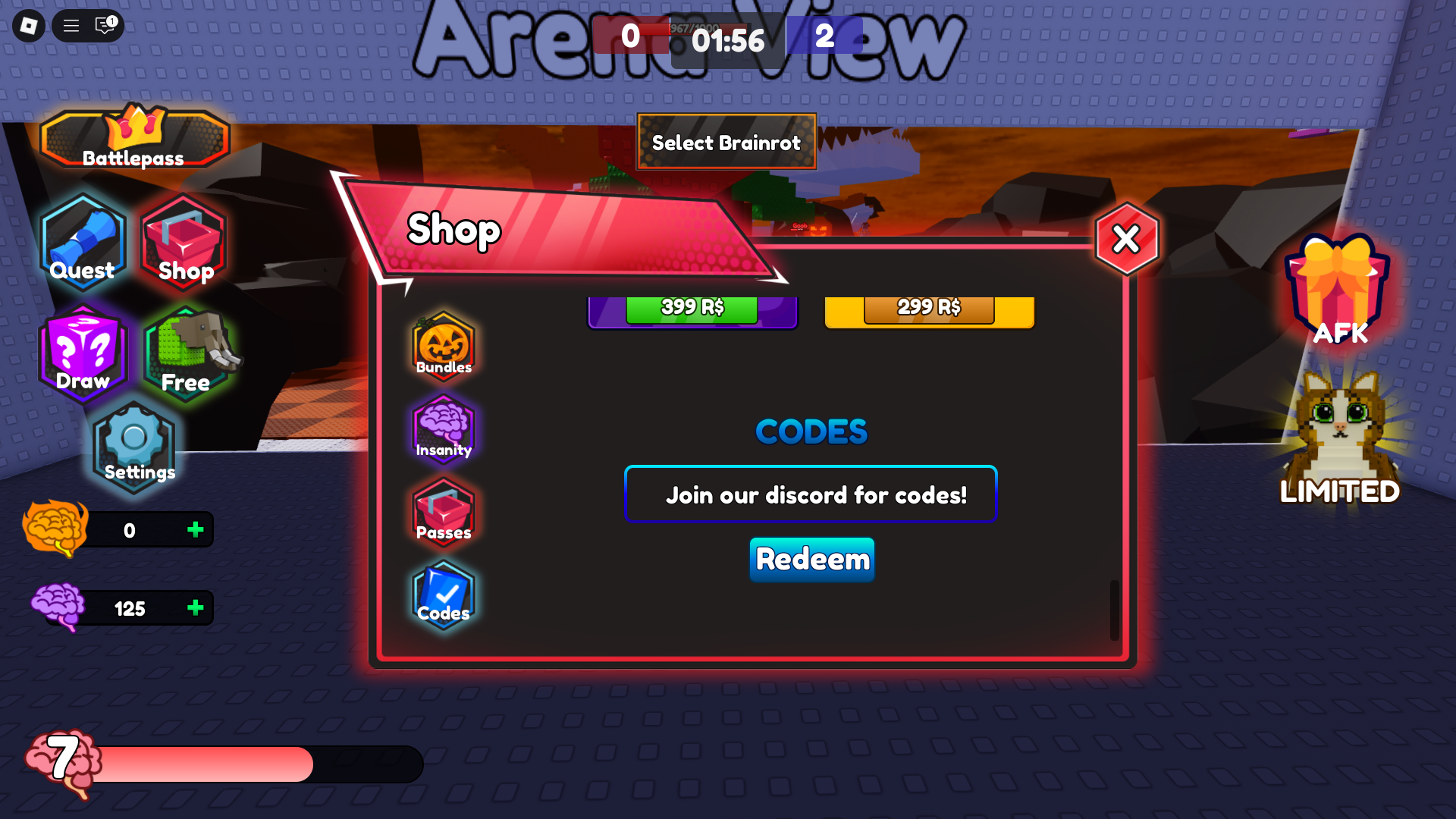 Code redemption interface (Source: Roblox)