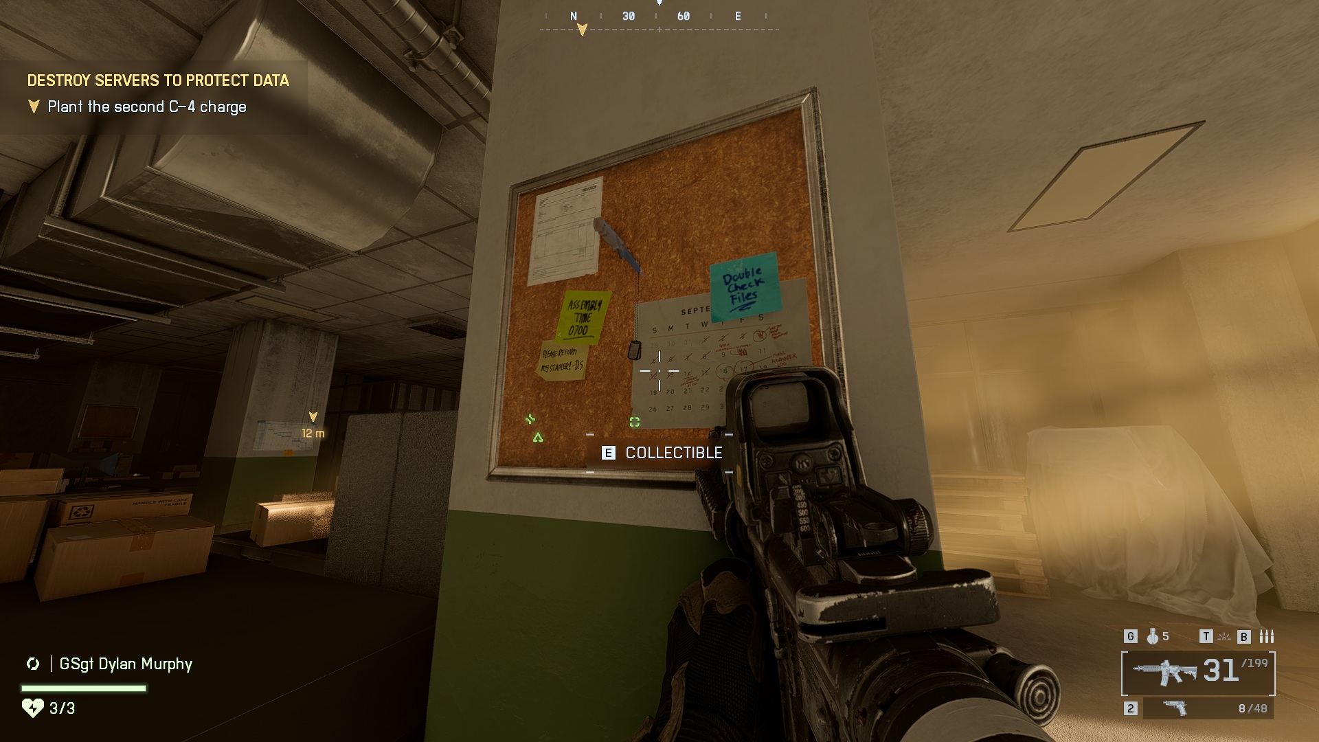 Urban combat collectible spot