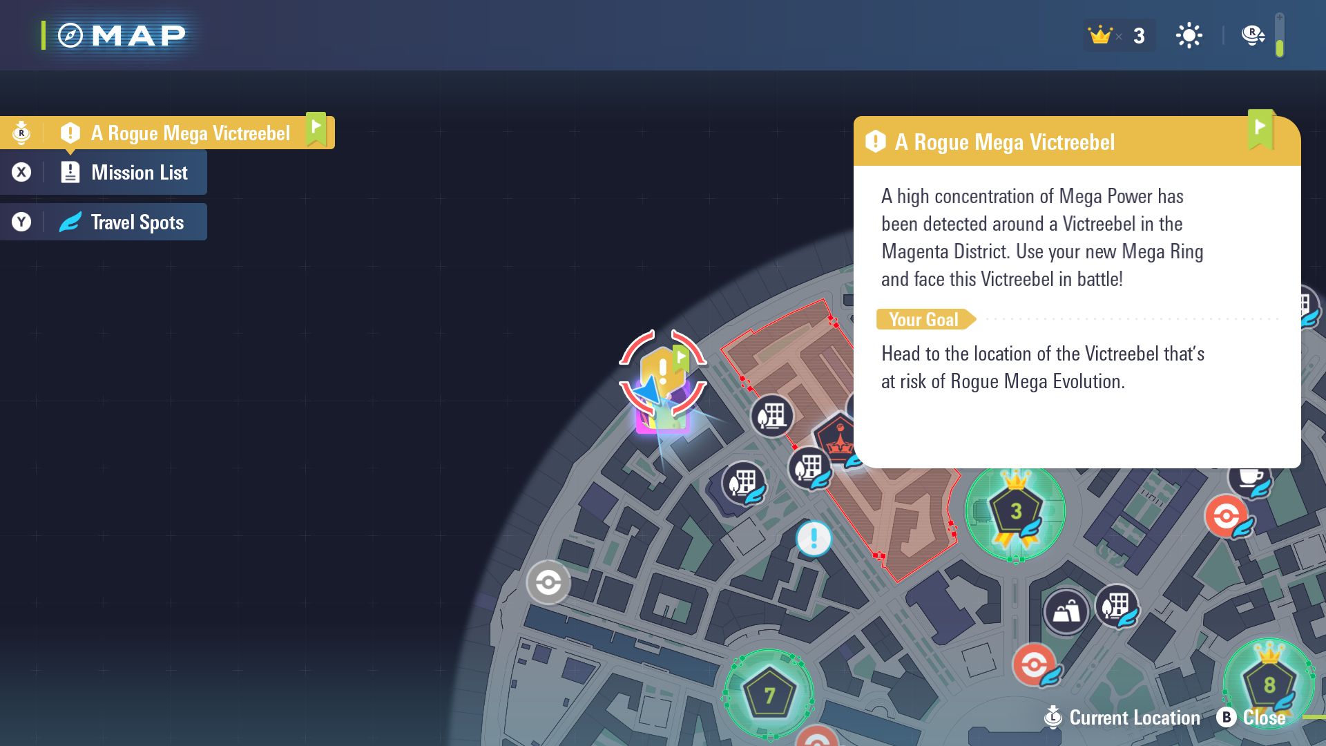 Location of the Rogue Mega Victreebel (Image via The Pokemon Company)