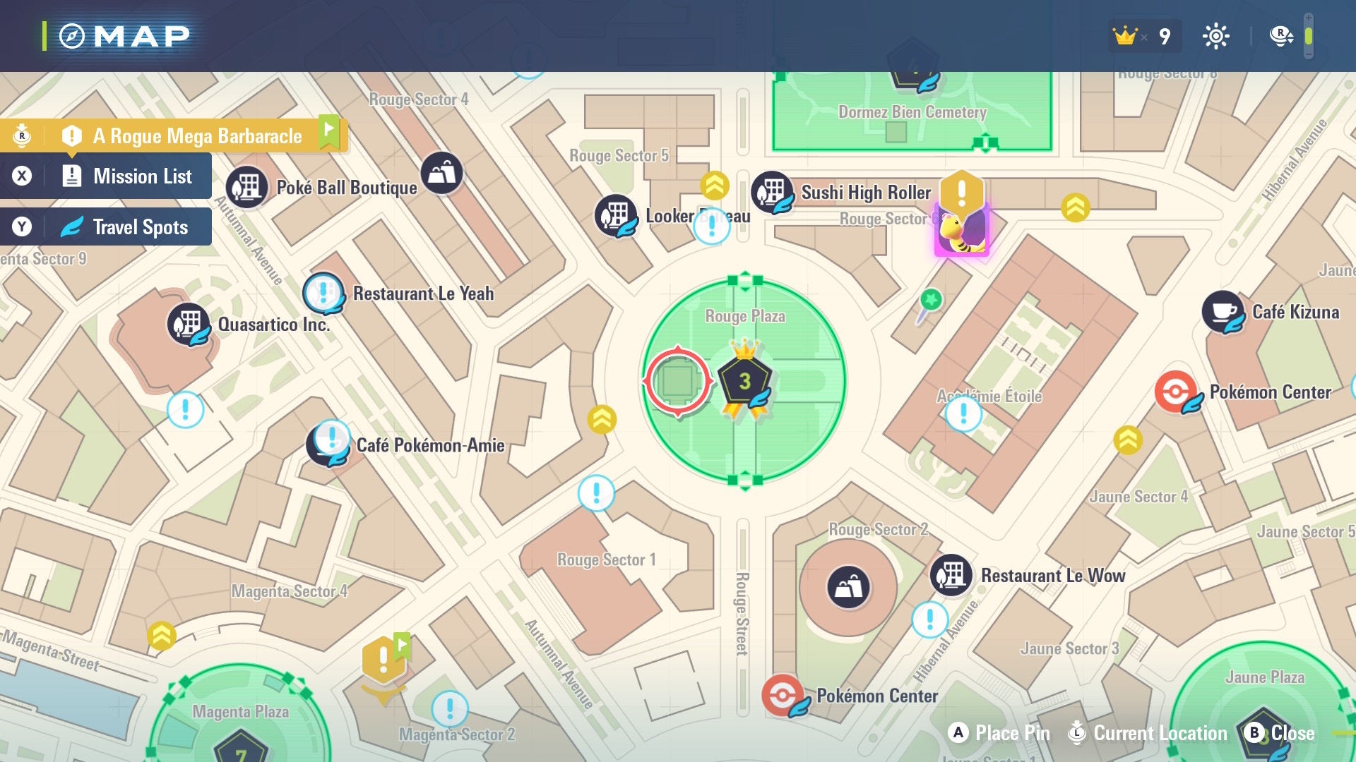 The Yoga Master's location in Wild Zone 3