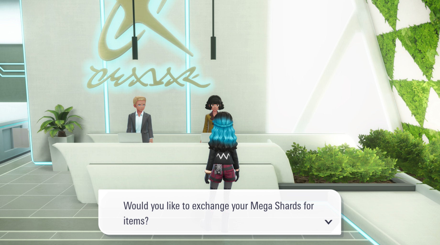The Quasartico Mega Shard Exchange in Pokémon Legends: Z-A.