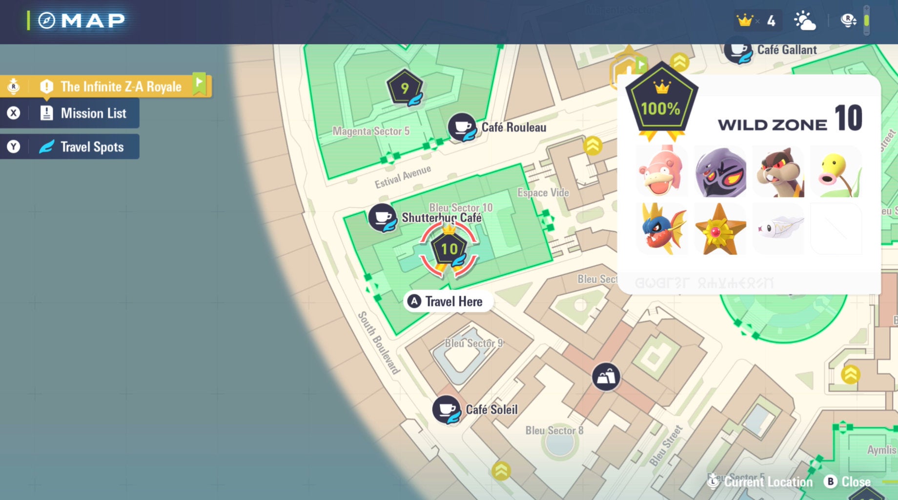 Cartographic illustration of Wild Zone 10's position