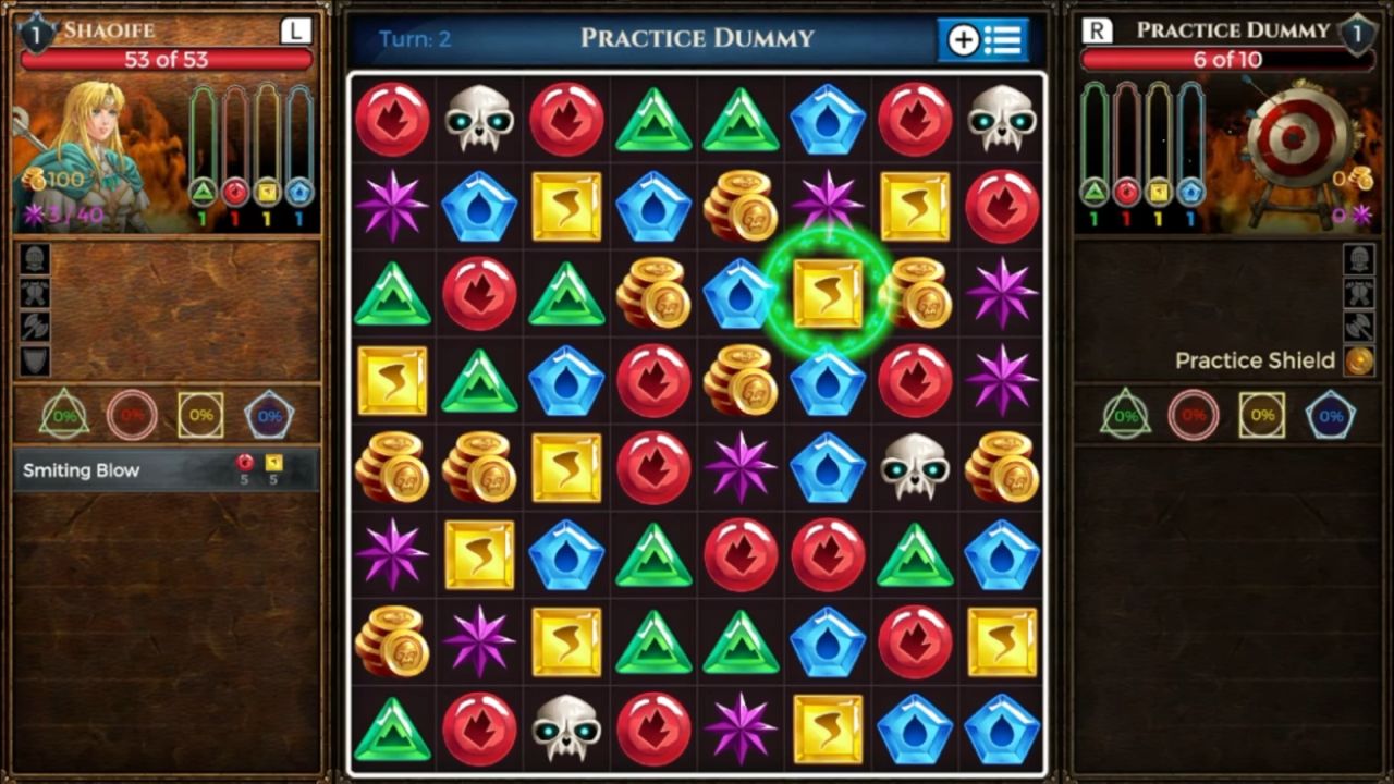 Puzzle Quest: Immortal, PC, Gameplay, Best Companions & Party Setups, Screenshot