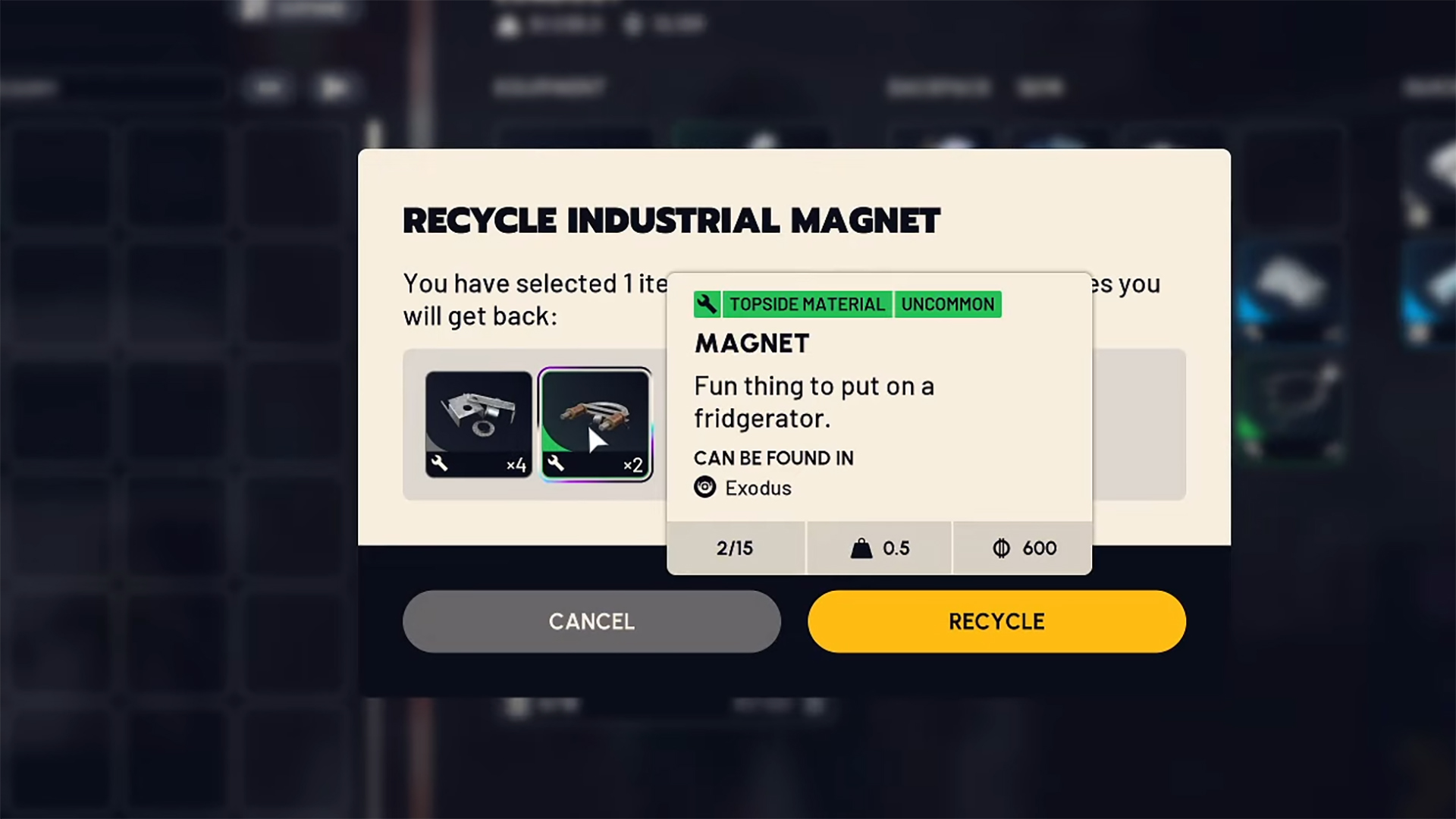 Crafting System Demonstration