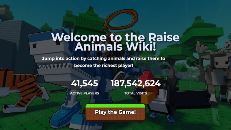 Roblox Raise Animals Wiki, Trello, and Discord Link