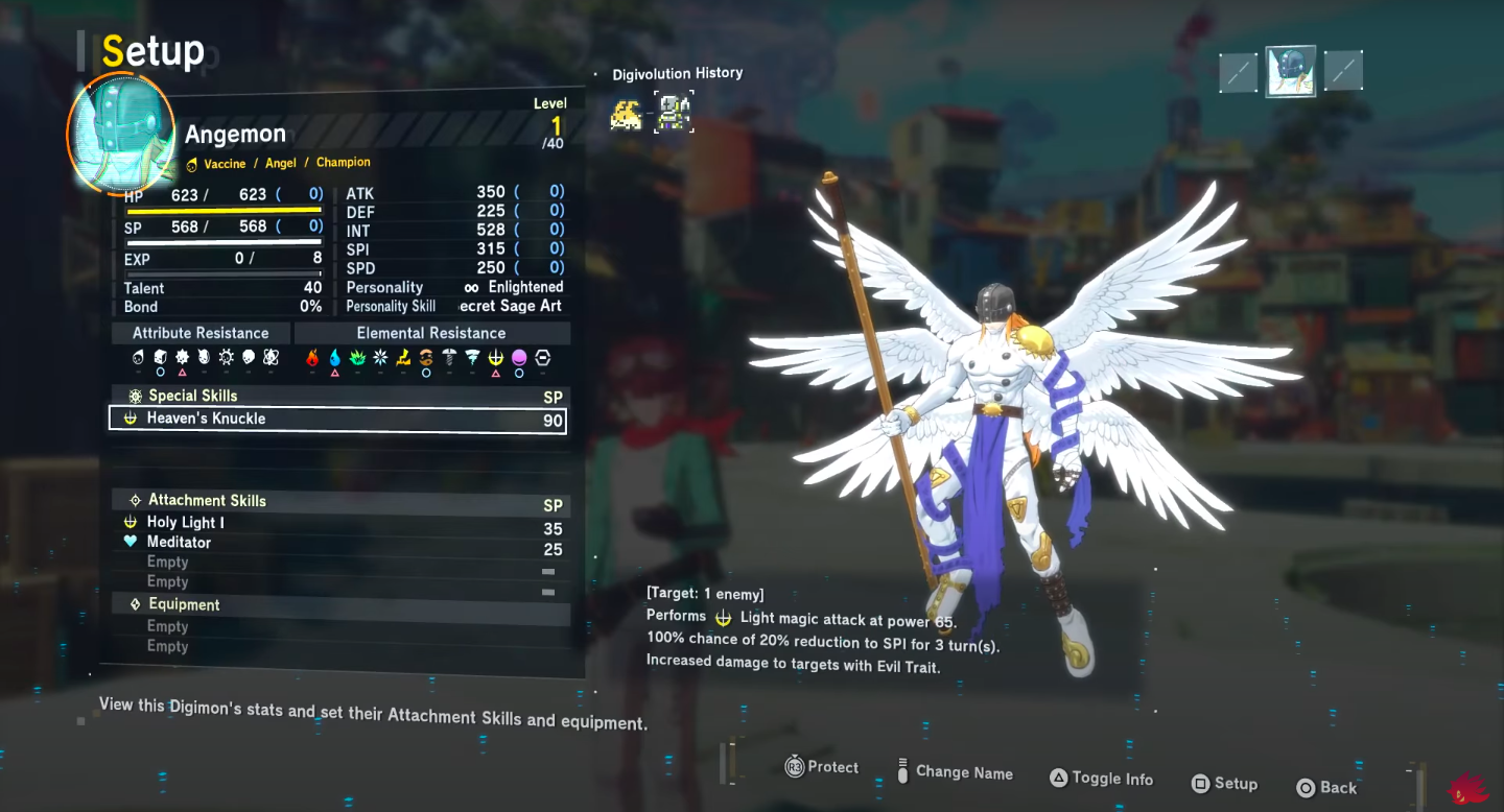 Angemon gameplay details (Source: Bandai Namco Entertainment | ShadowShak/YouTube)