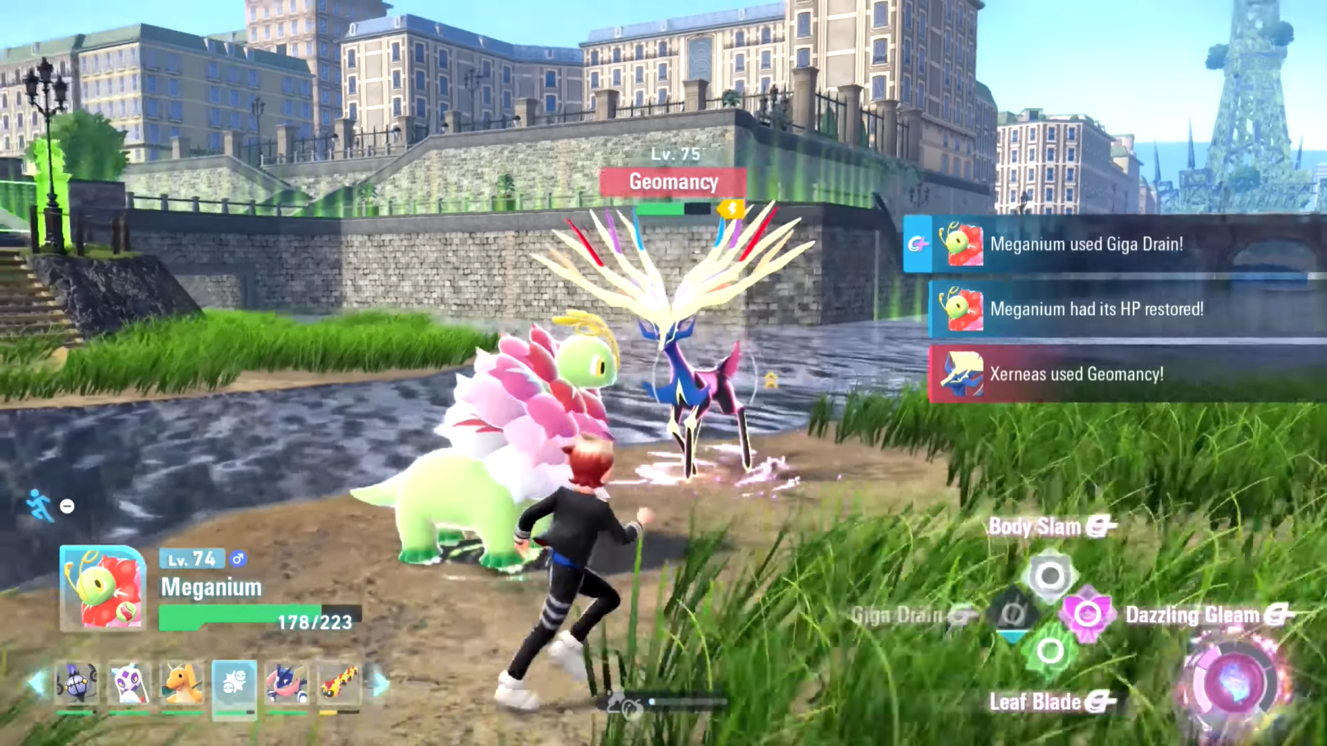 Xerneas encounter in Pokémon Legends Z-A (Visual via TPC | @HeroVoltsy/YouTube)