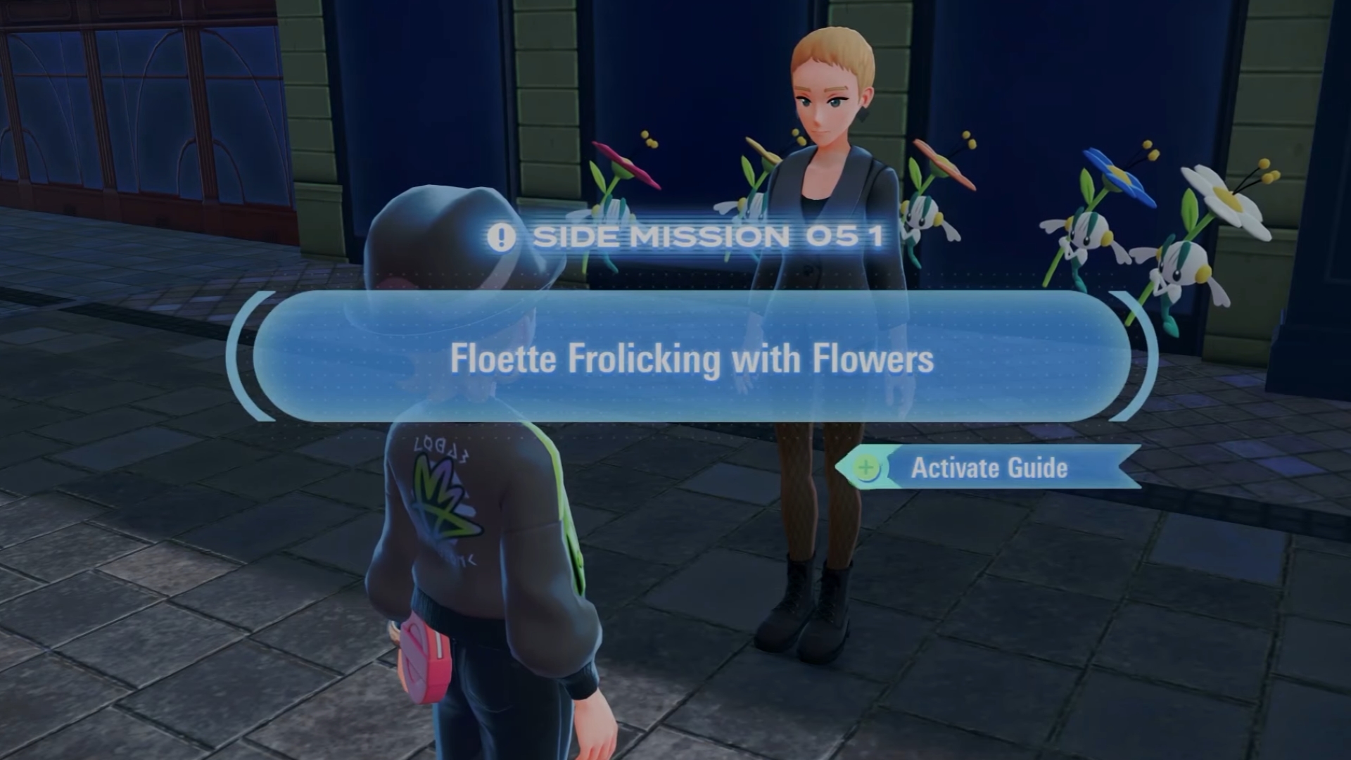 Initiate the quest by interacting with Vivace (Source: The Pokemon Company, @Andruidus/YouTube)