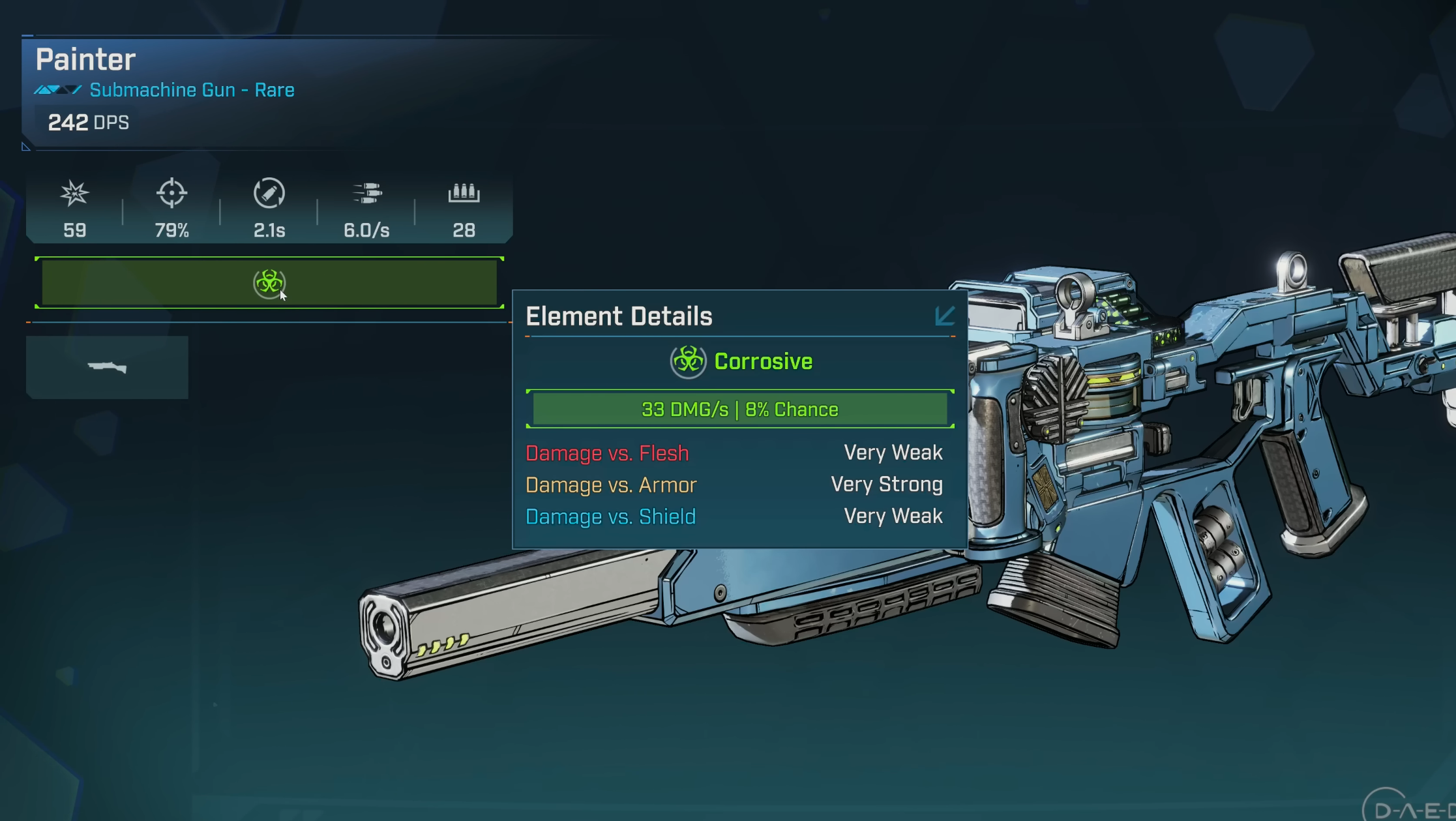Optimize corrosive strategies using specialized weaponry (Image via 2K Games)