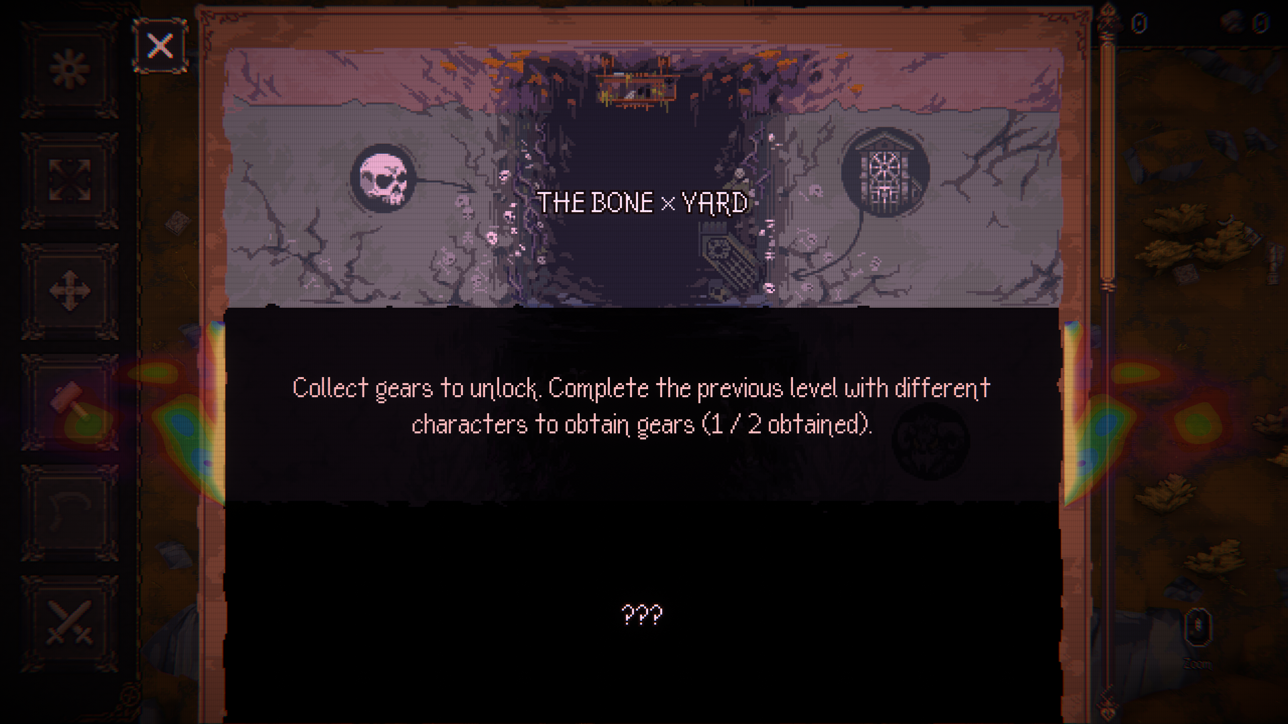 Progress through the different levels by obtaining Gears (Image via Devolver Digital)