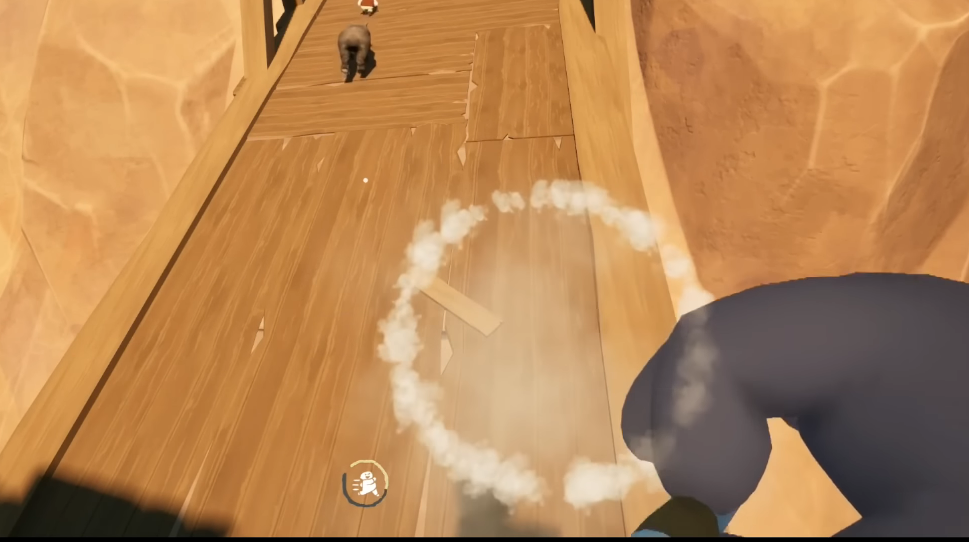 Temporary stamina boost indicator during bear encounters (Image via Nugget Entertainment)