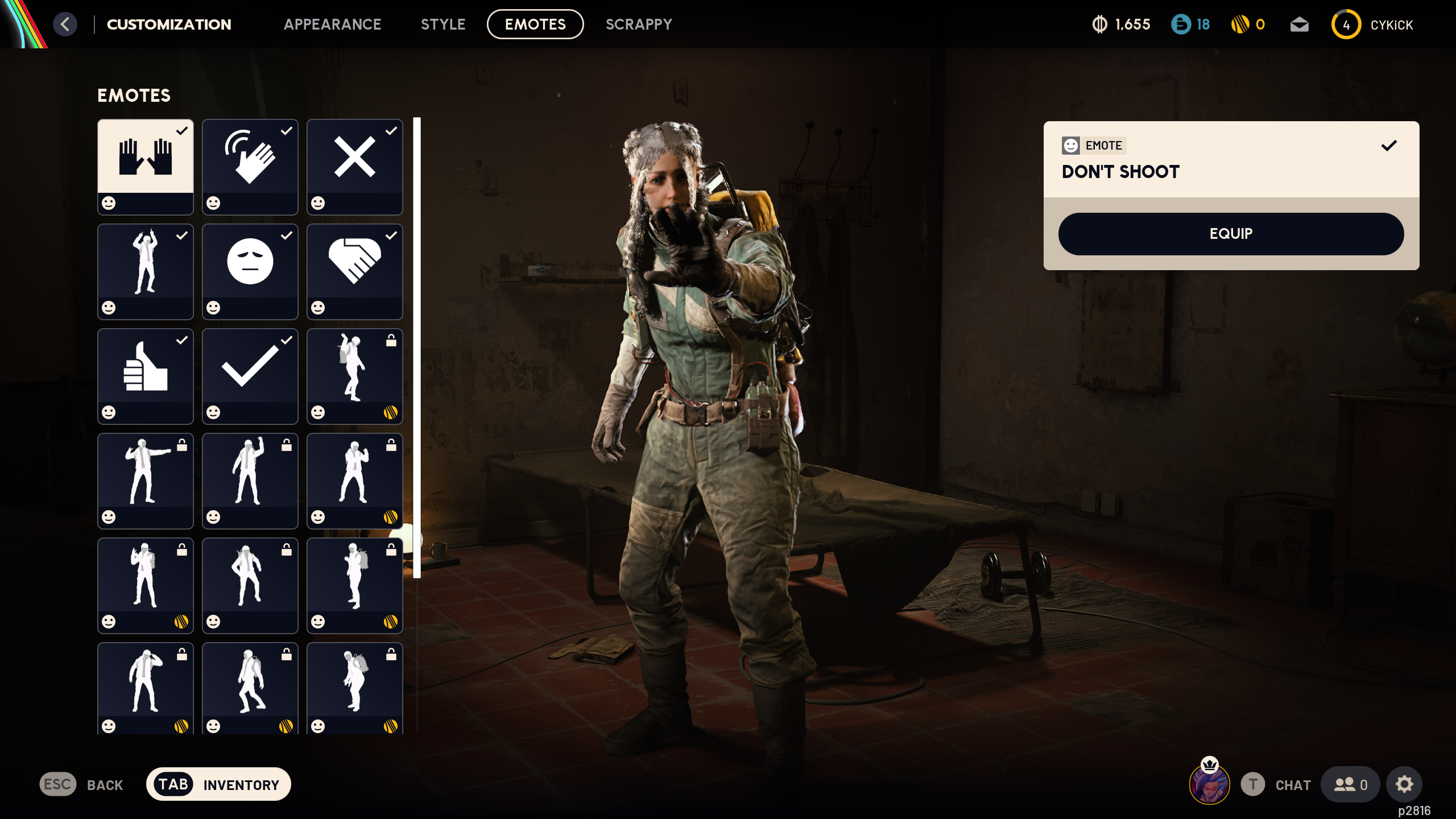 Customize your emotes (Image via Embark Studios)