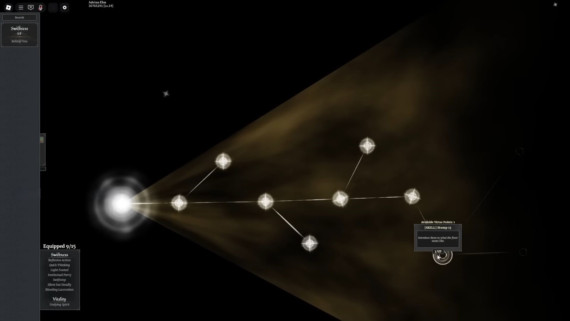 Skill tree (Image via Roblox Corporation)