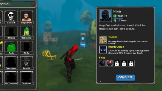 Megabonk ninja skins and passive abilities