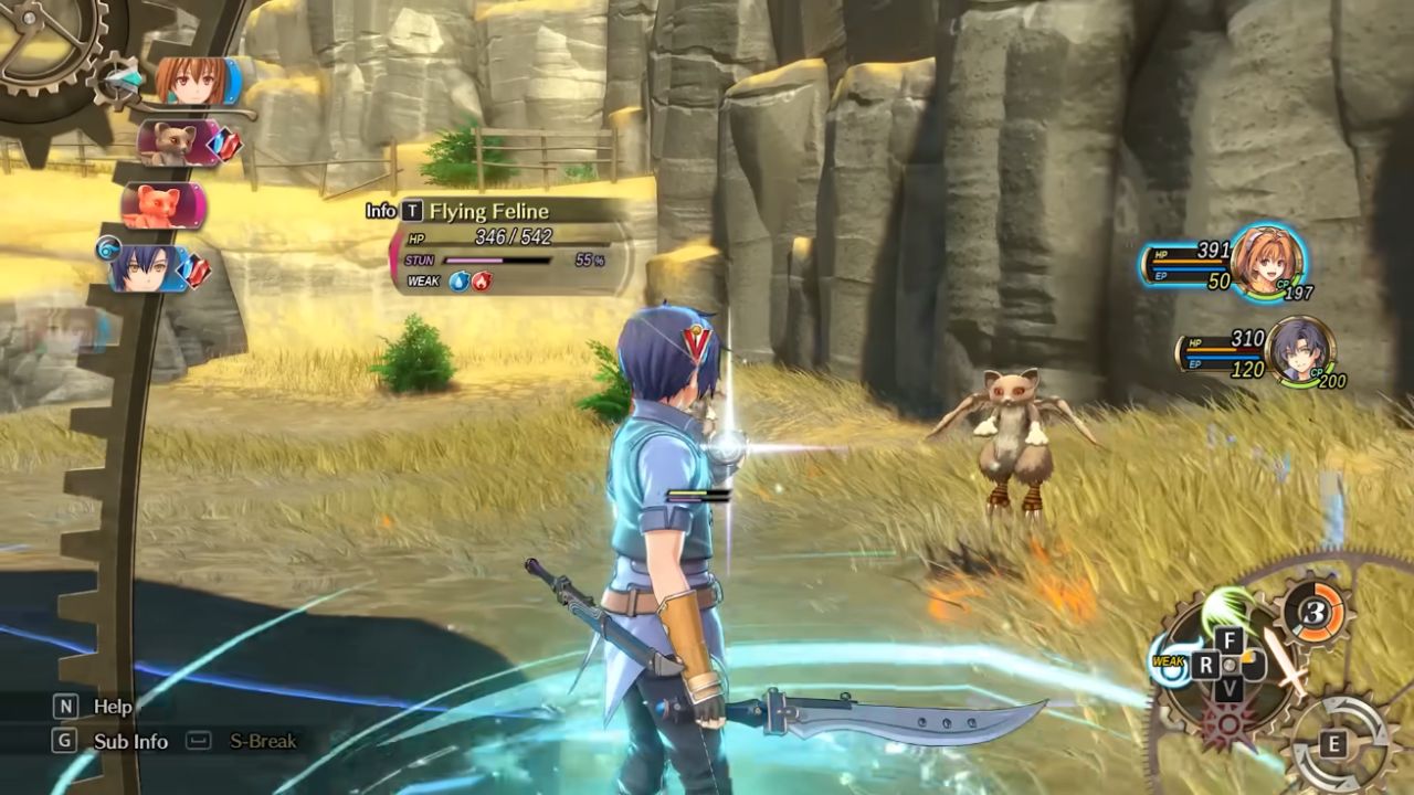 Trails in the Sky 1st Chapter, PC, Gameplay, Best Quartz Builds & Boss Strategies, Screenshot