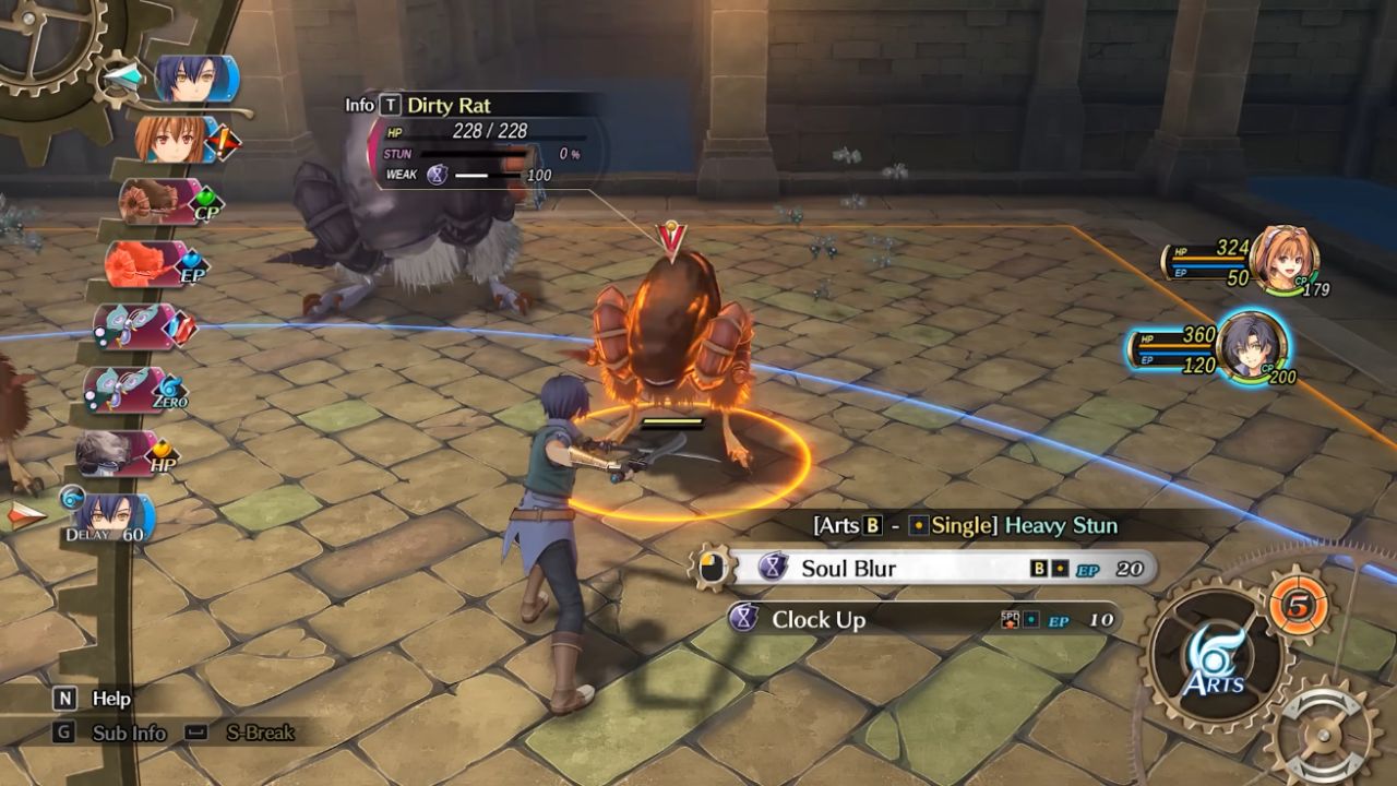 Trails in the Sky 1st Chapter, PC, Gameplay, Best Quartz Builds & Boss Strategies, Screenshot