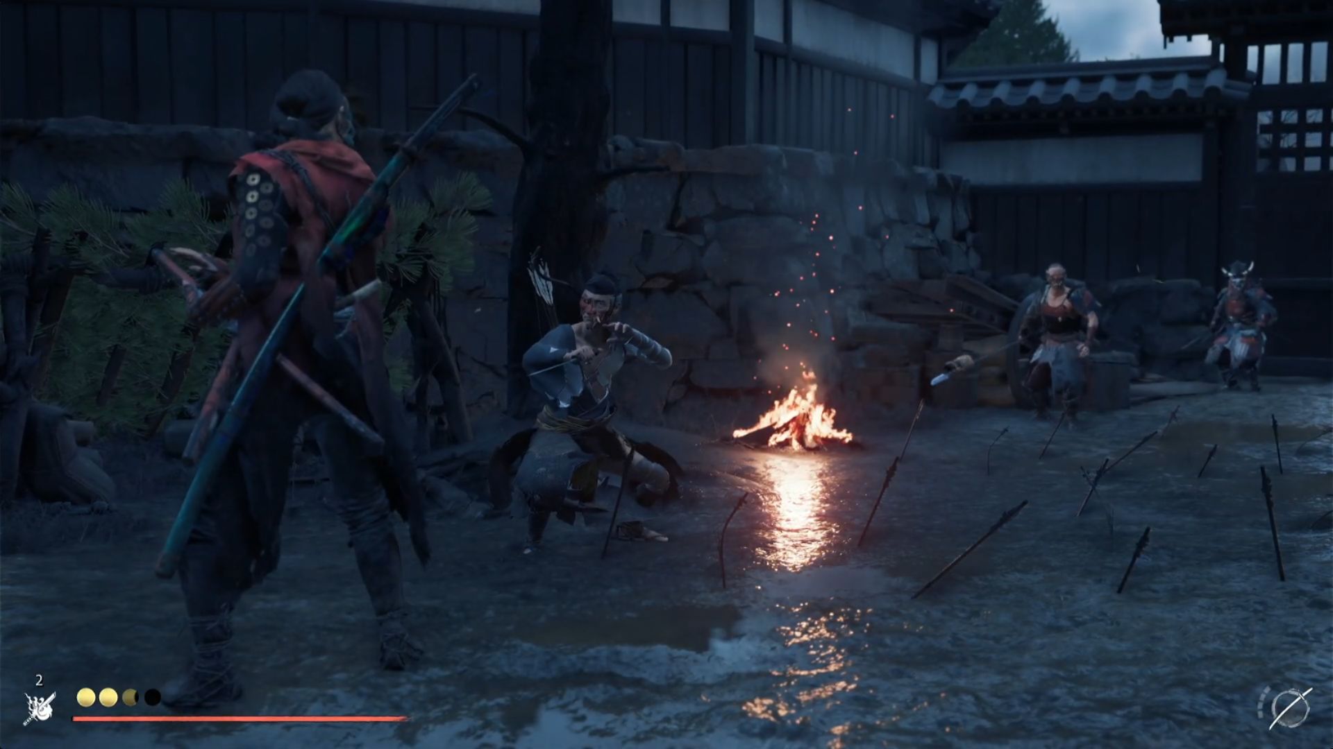 Combat in the Oni Raiders' camp