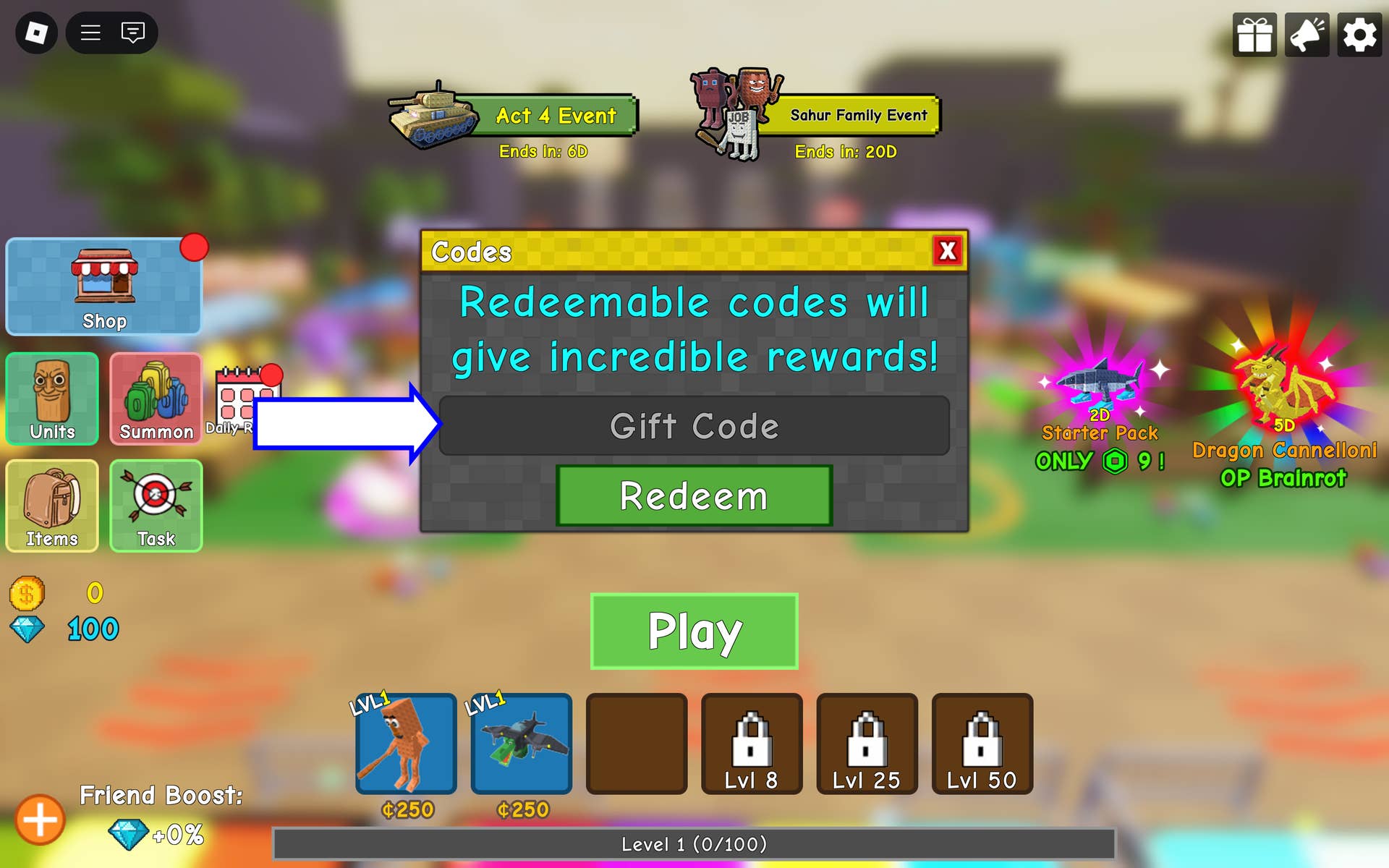 Code input interface demonstration
