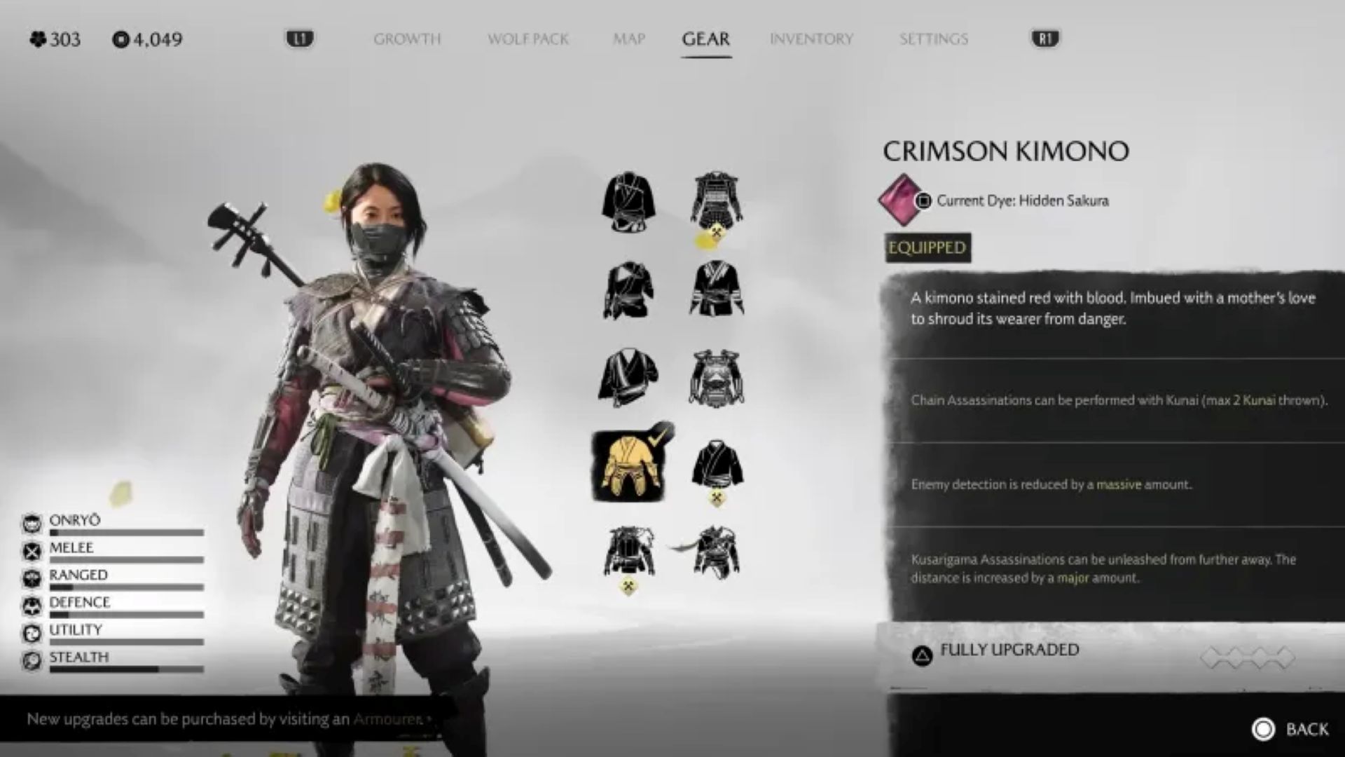 The Crimson Kimono Armor (Image via Sucker Punch Productions)