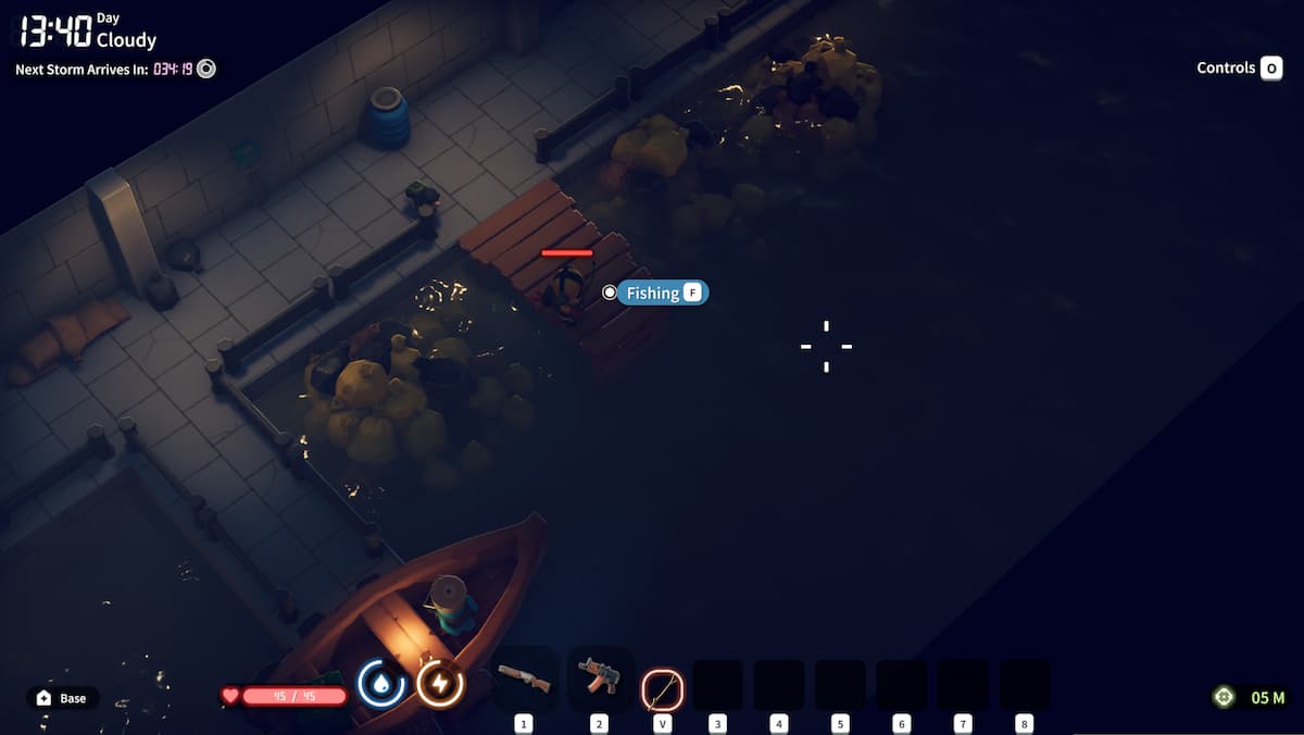 Fishing in the bunker