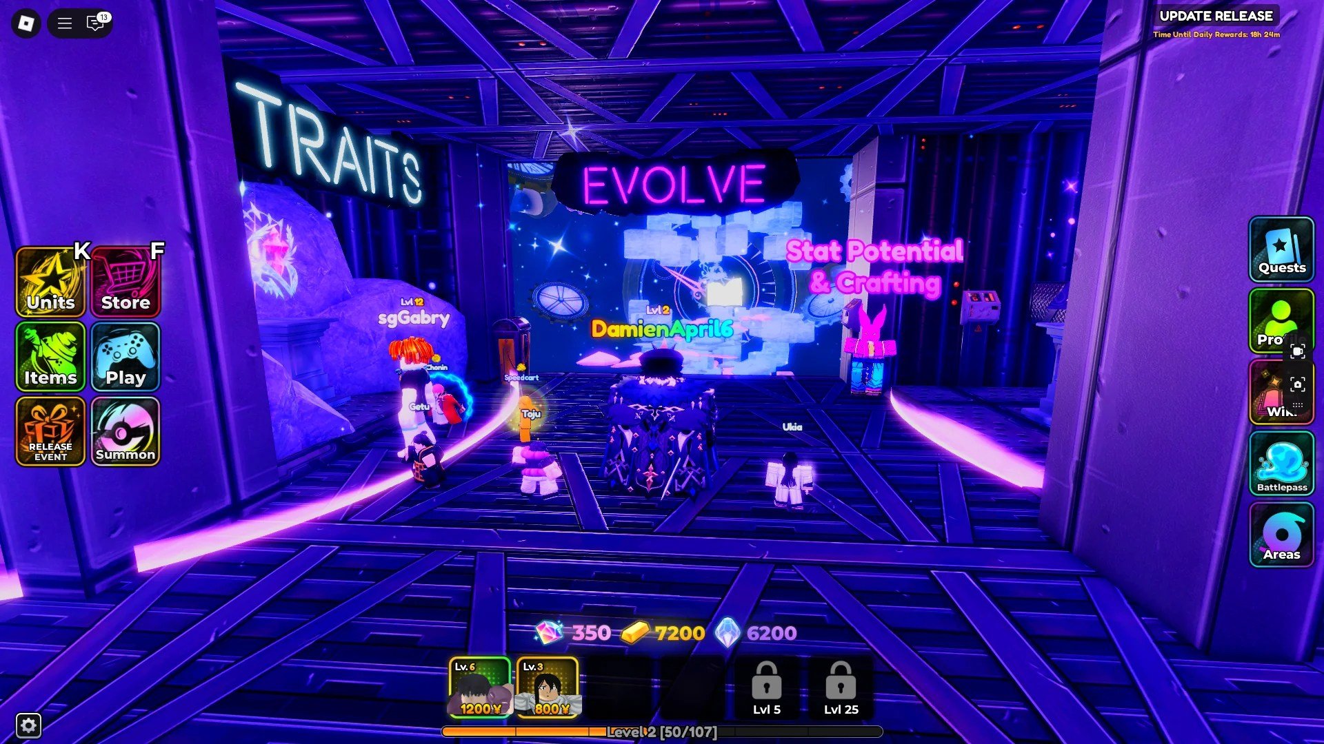 Evolution area screenshot