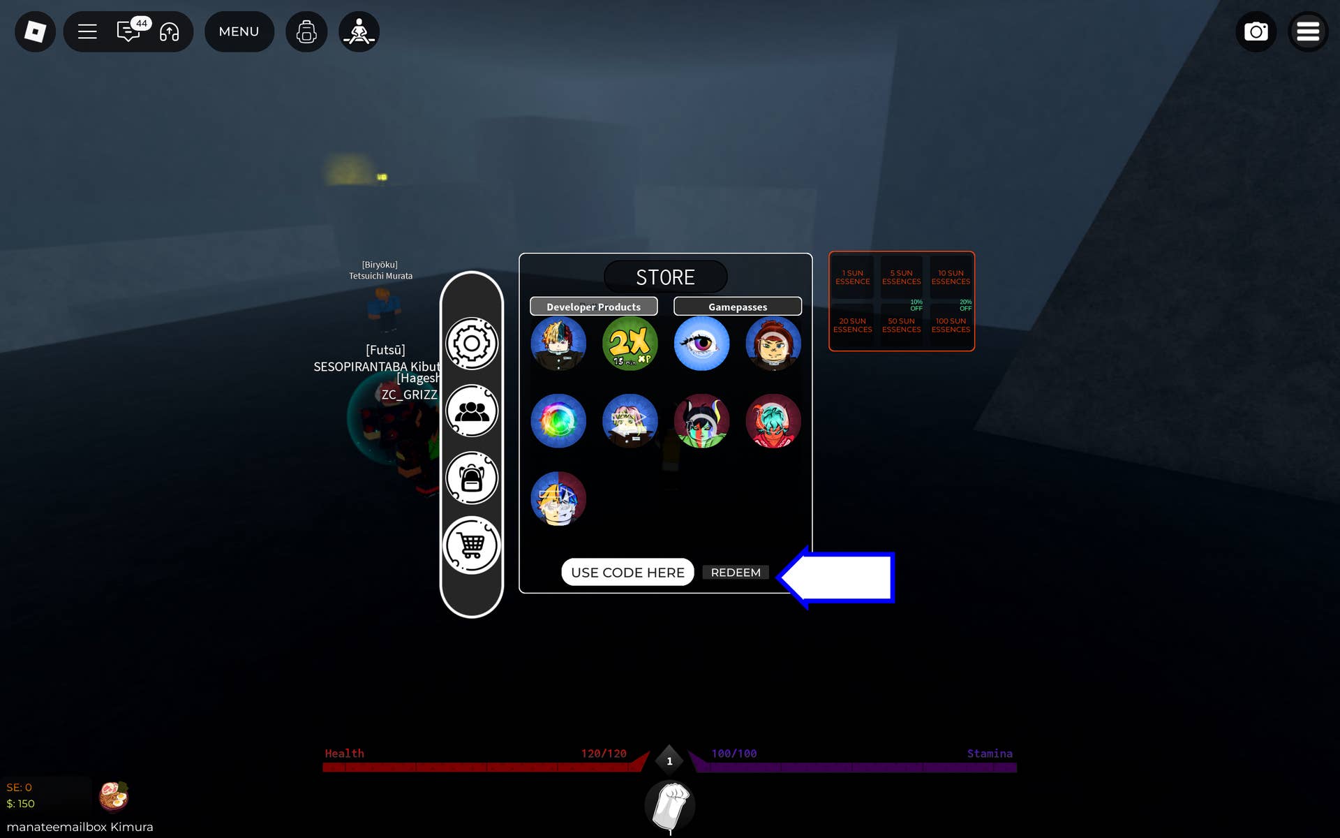Code entry panel demonstration