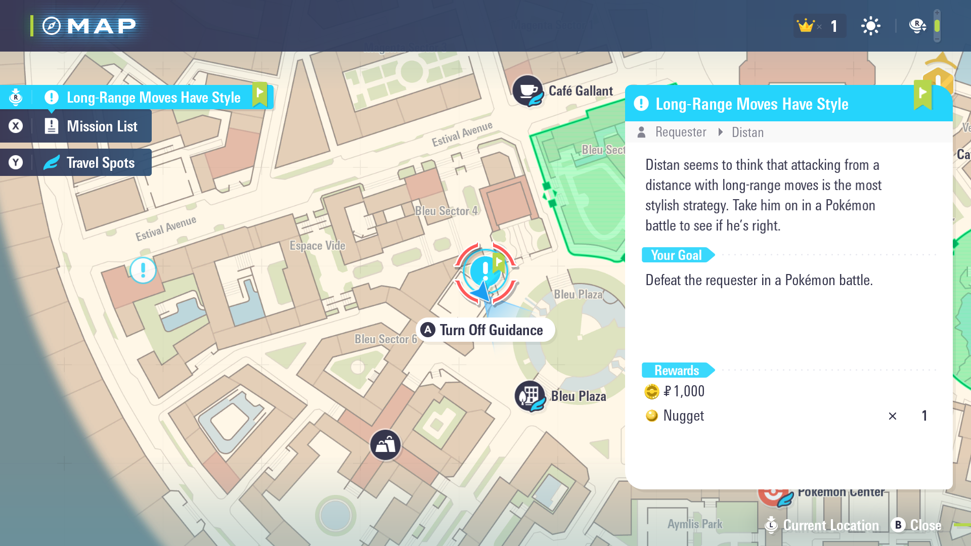 Distan's location (Credit: The Pokemon Company)