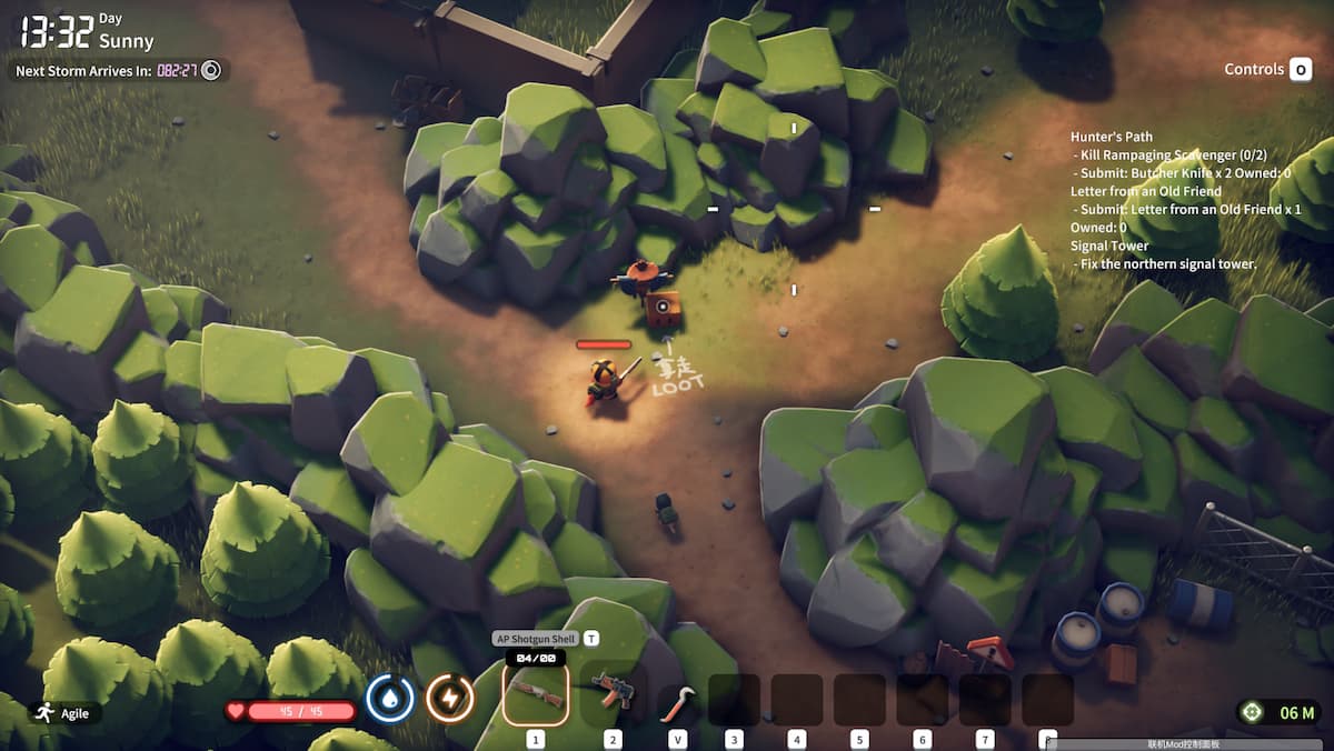 The quest tracker on the right side of the UI