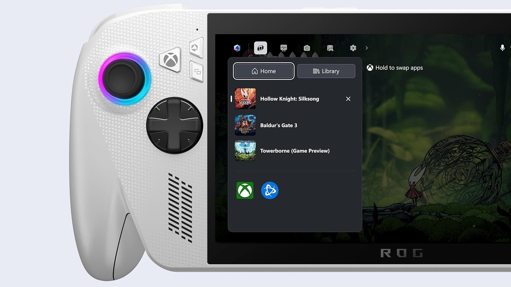 Picture describes the Xbox Ally features a customized version of Windows 11