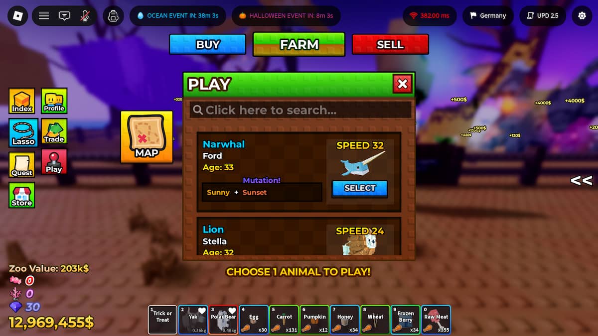 Catch Animals in Raise Animals