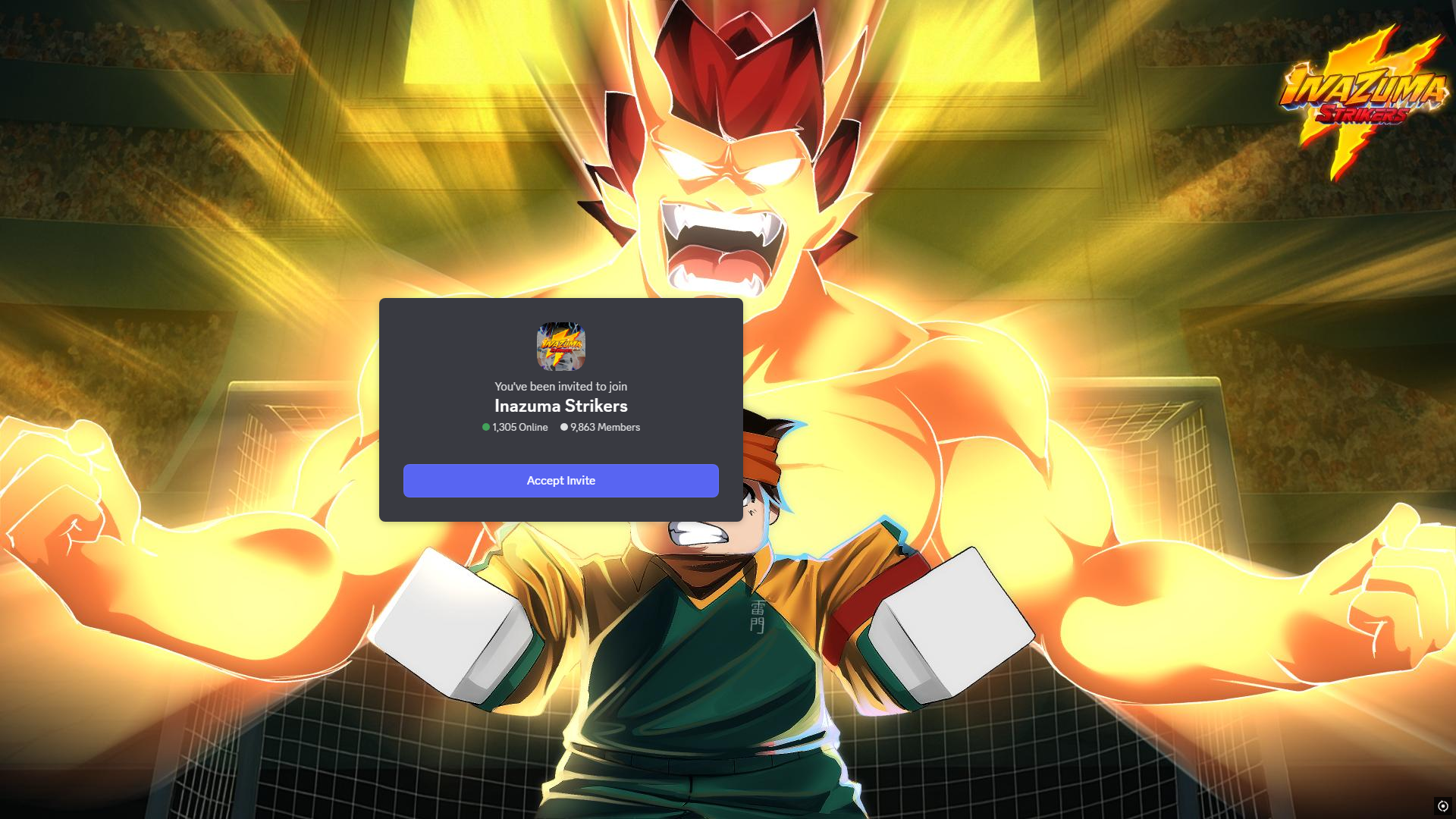 Inazuma Strikers Discord server invite (Image via Discord)