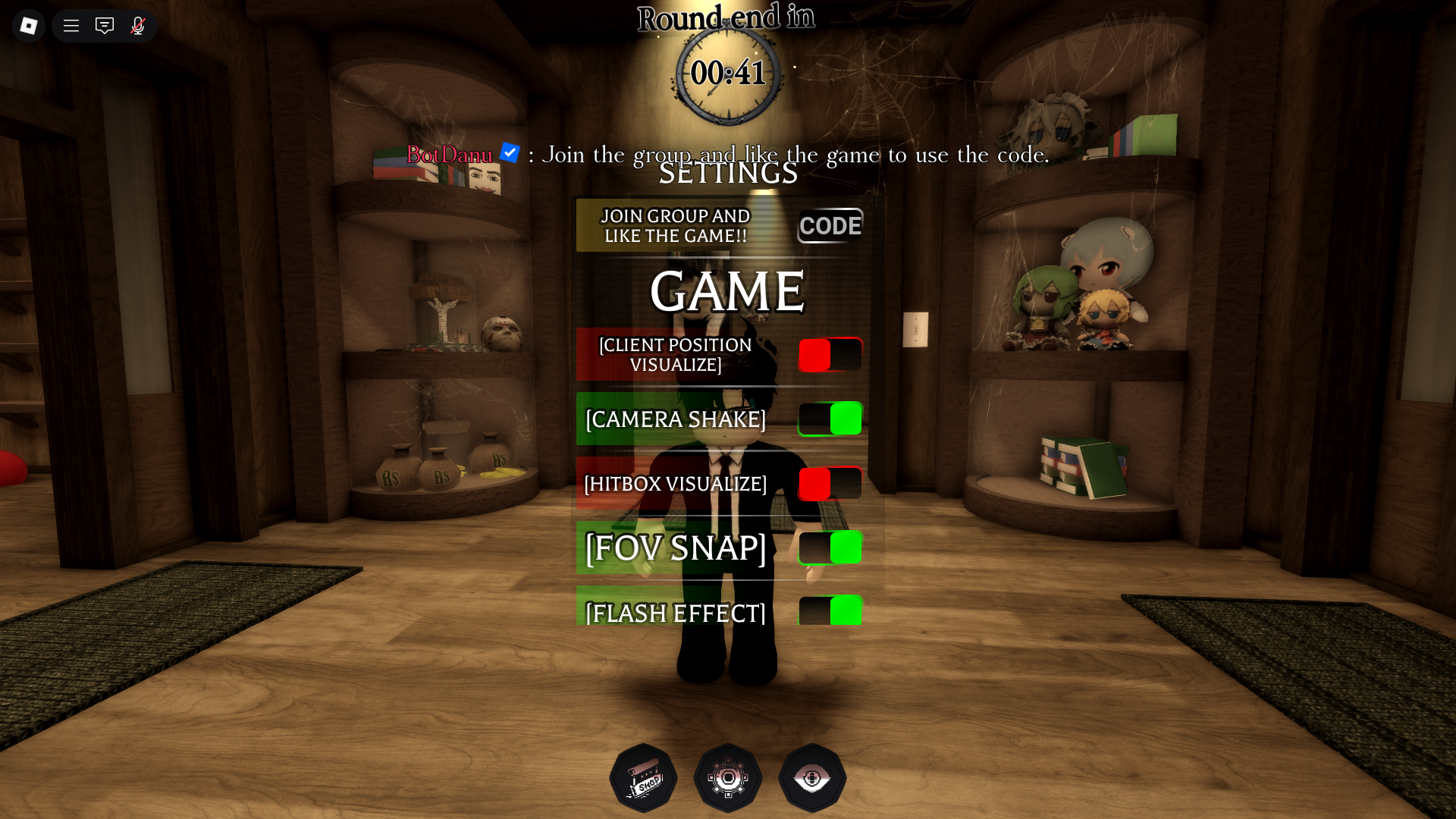 Redeeming codes (Image via Roblox Corporation)