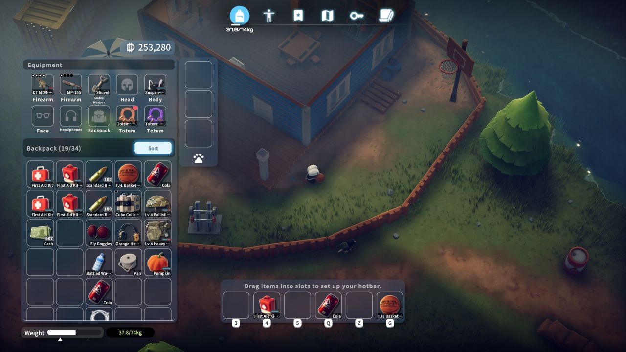 Escape From Duckov, PC, Gameplay, How to Get the Black Injector, Flaming AK-47, Screenshot