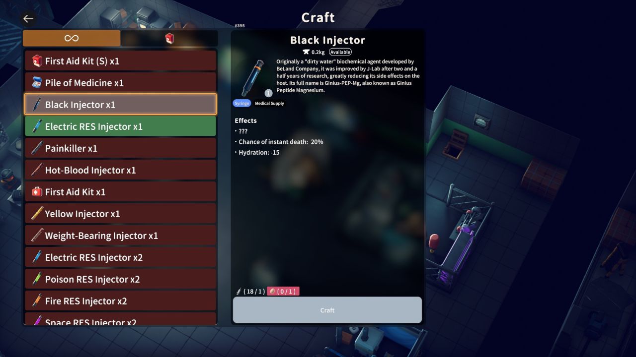 Escape From Duckov, PC, Gameplay, How to Get the Black Injector, Flaming AK-47, Screenshot