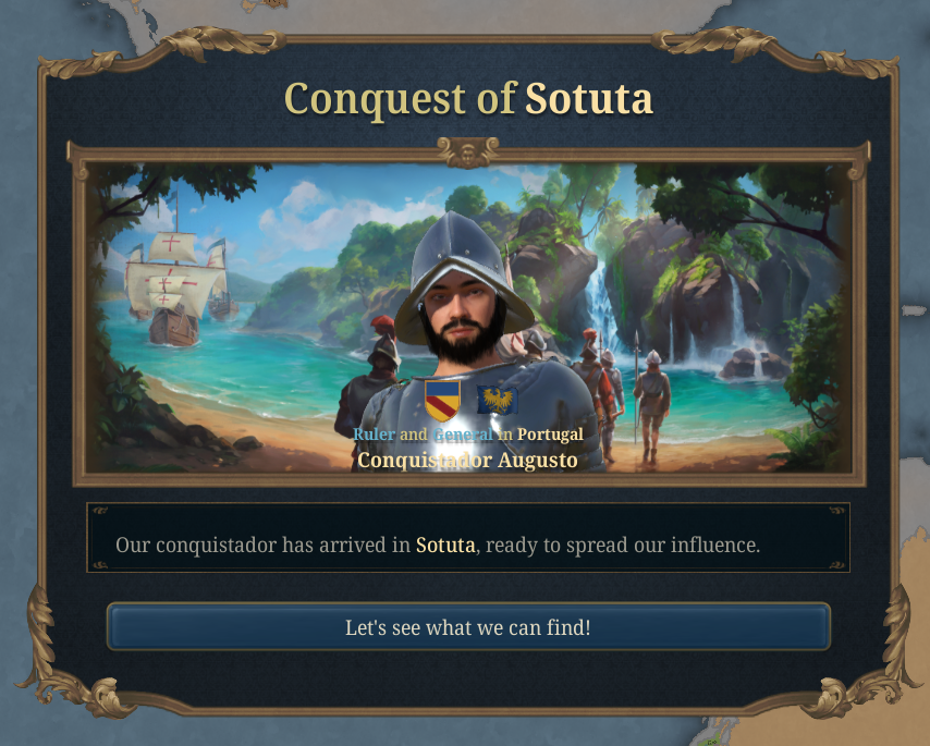 EU5 Conquistador lands in America 