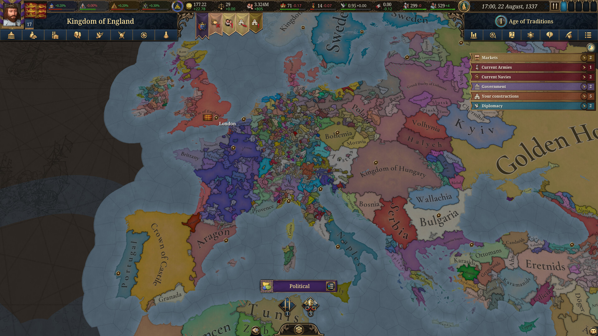Vassal territories expand imperial reach (Credit: Paradox Interactive)