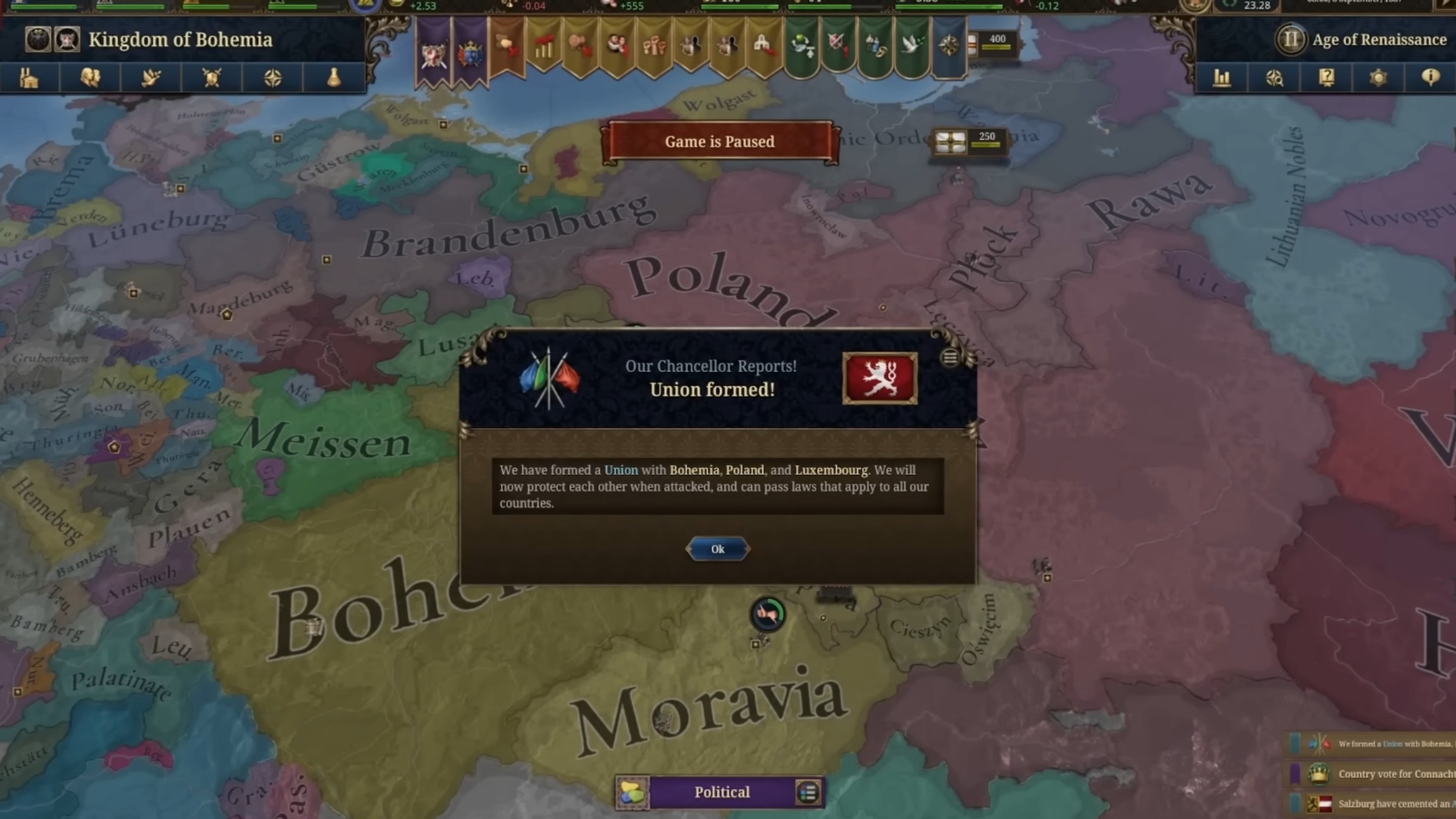 Personal Union formation