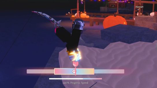 A Player using a rod in Fisch