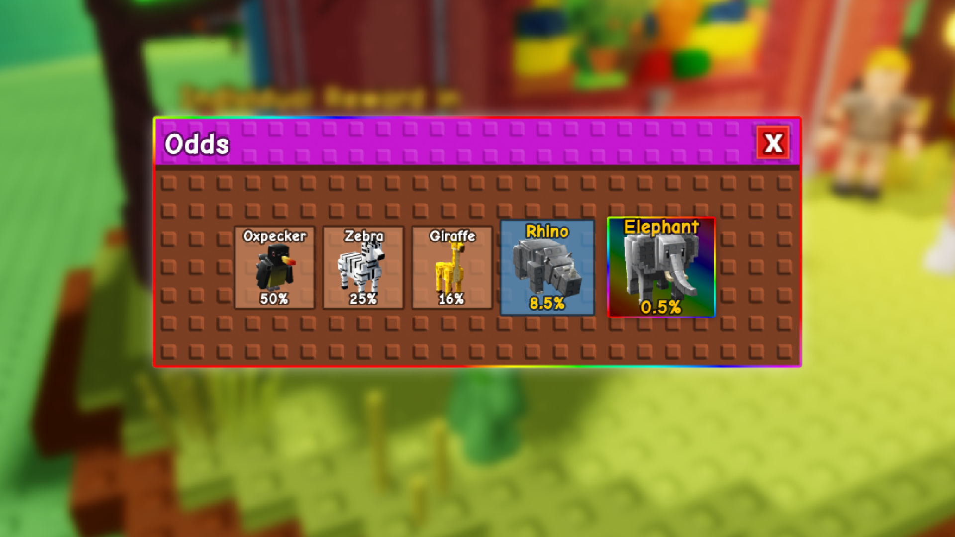 Hatch chances (Image via Roblox Corporation)