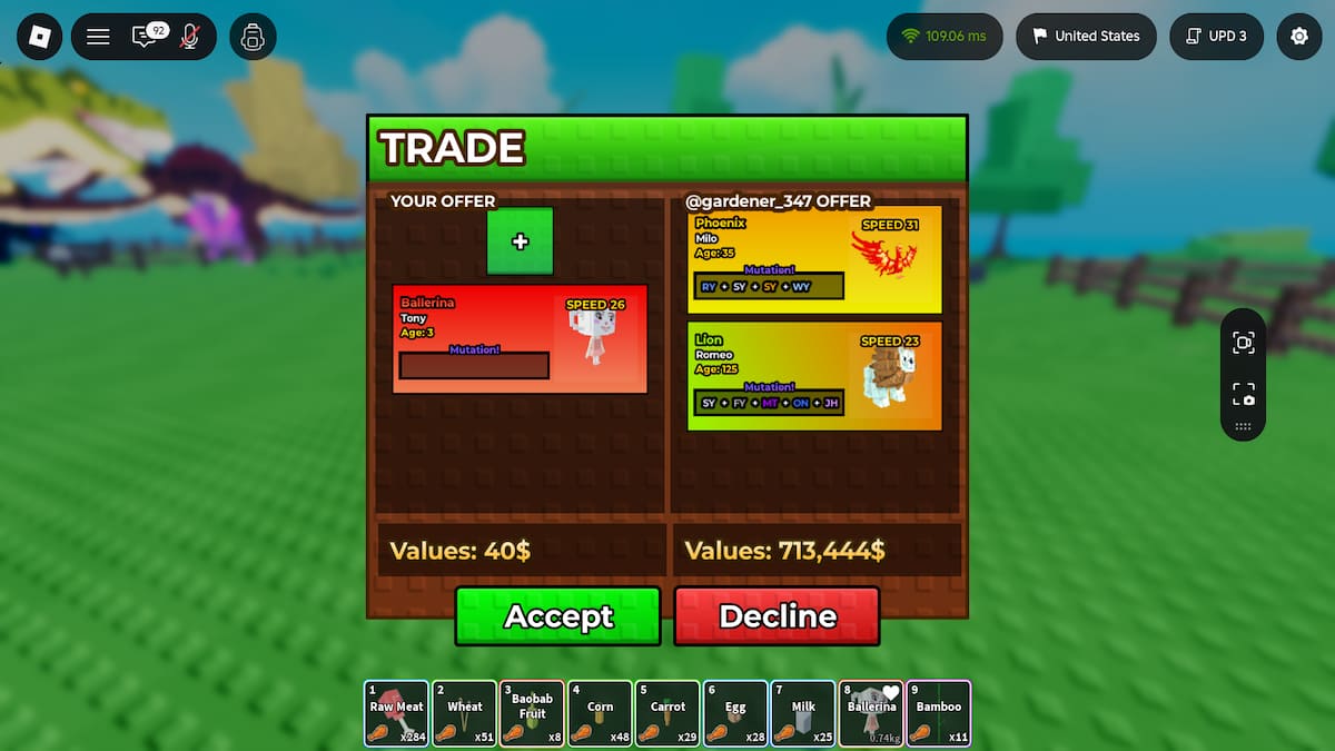 Trading in Raise Animals