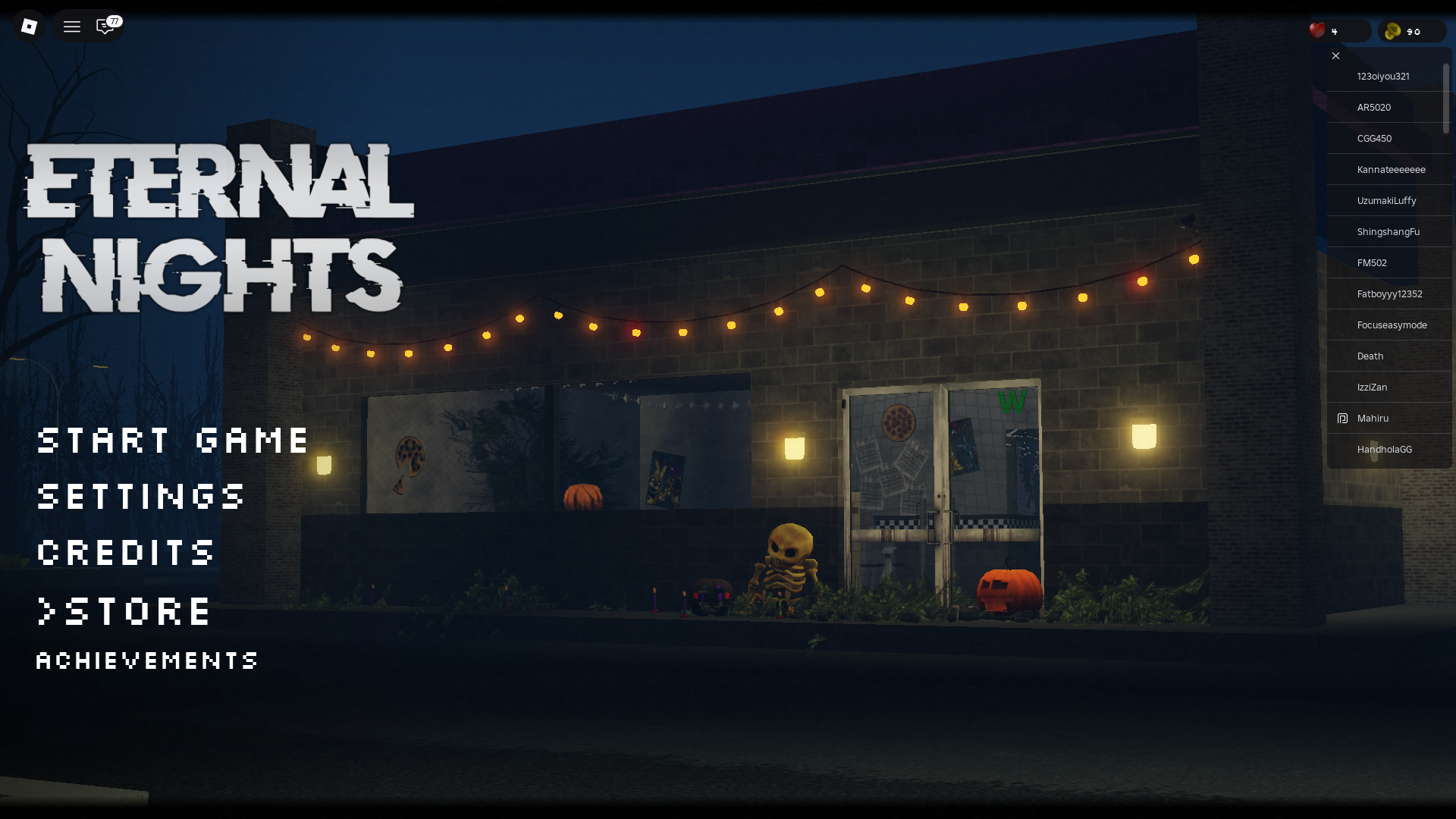 Redemption interface in FNAF Eternal Nights