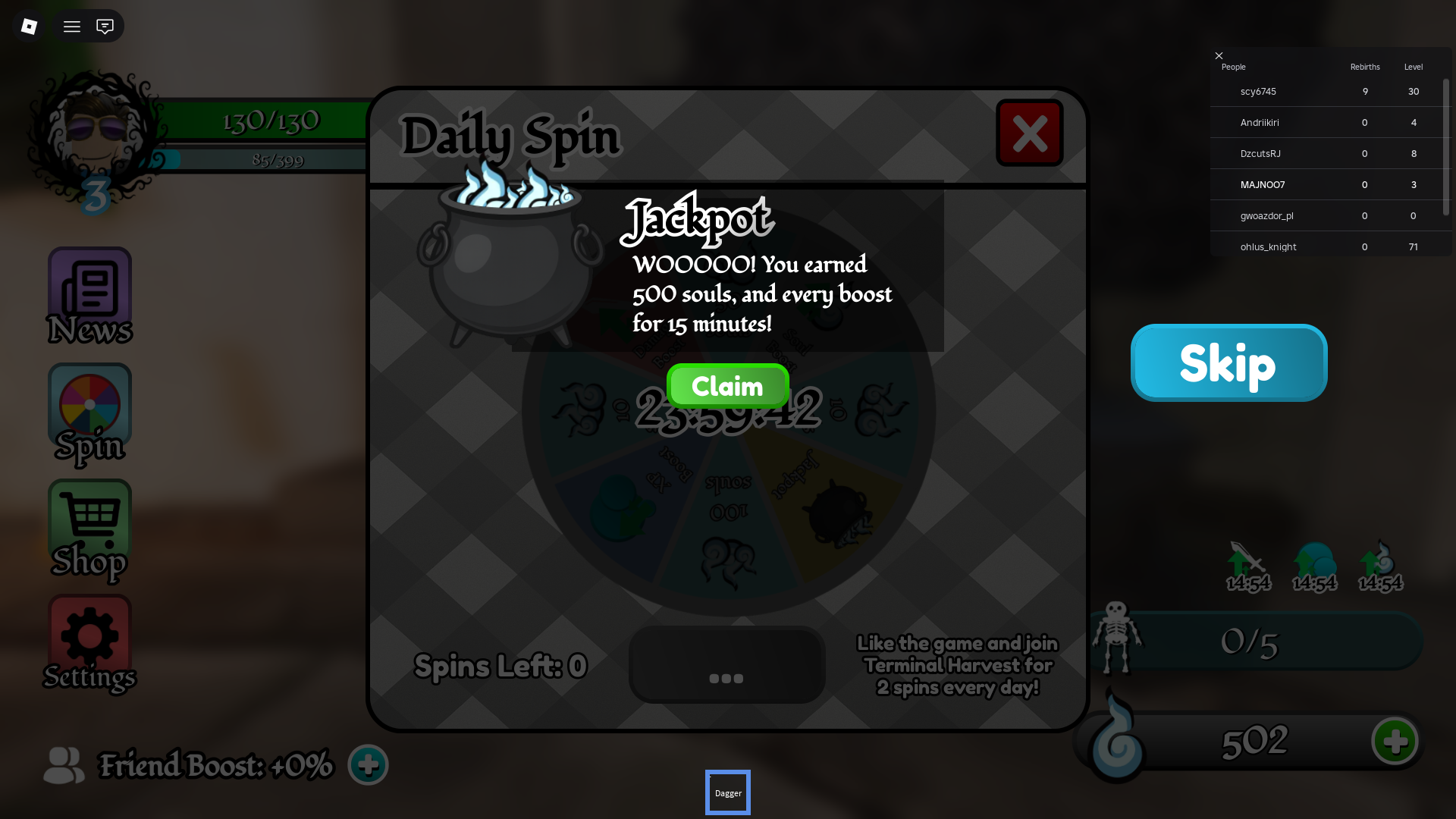 Code redemption interface