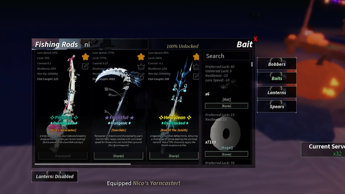 The Rod Stats in Fisch