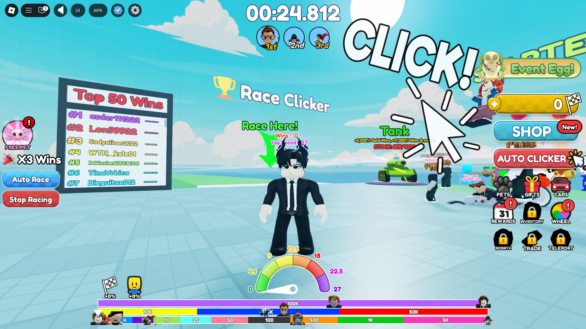 Race Clicker Codes (November 2025)