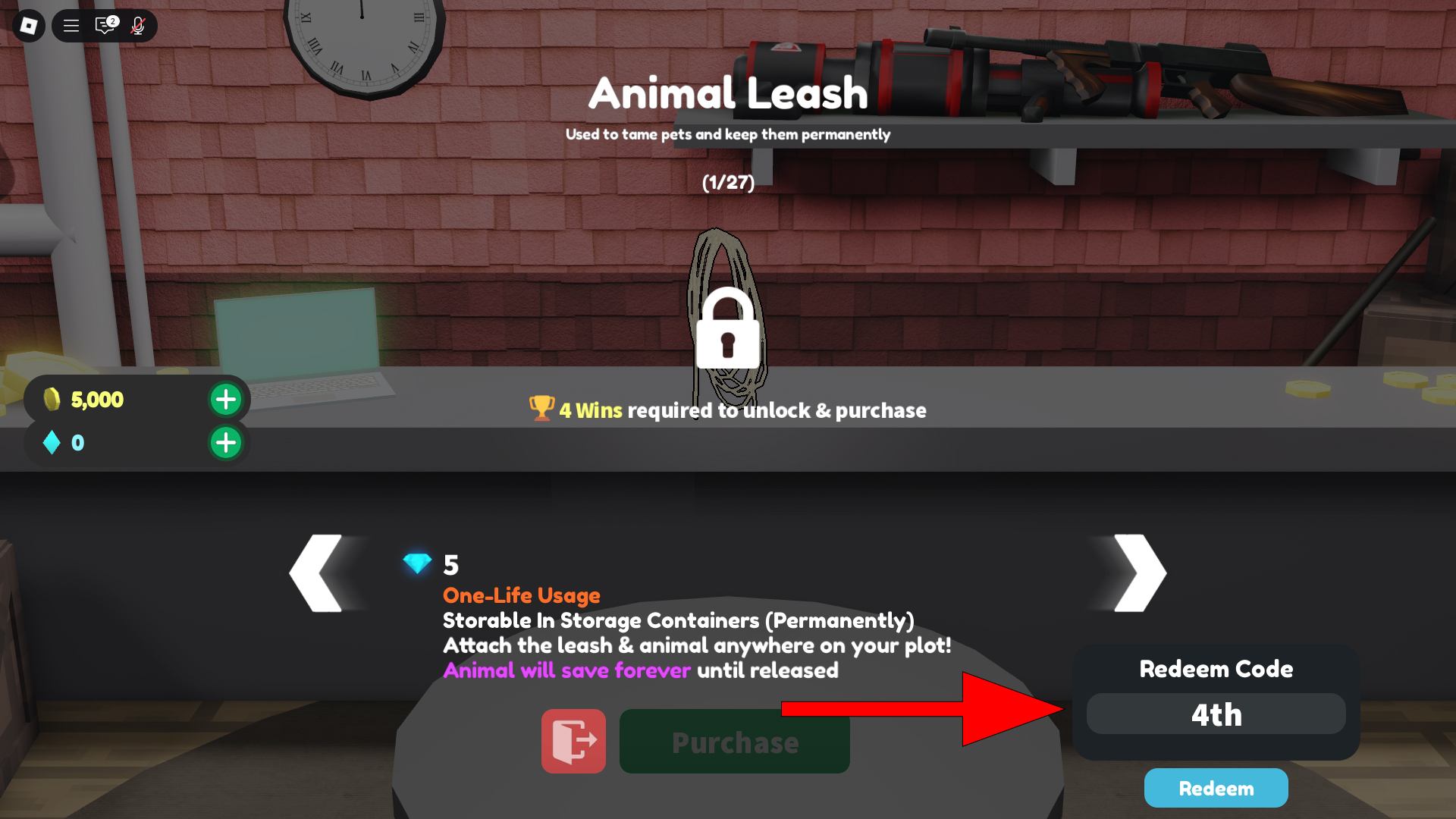 Redeem your codes here (Image via Roblox Corporation)