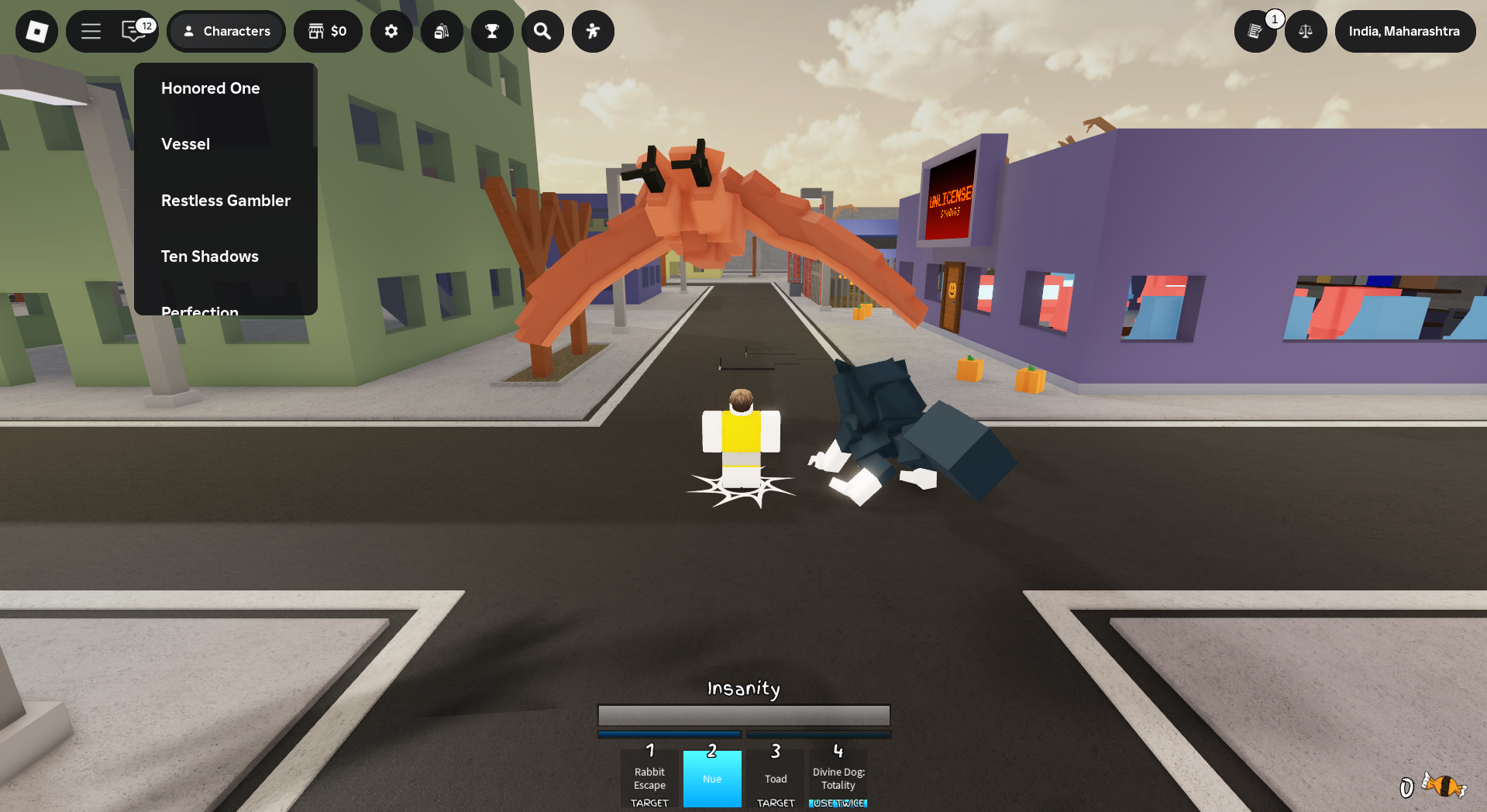 Summoning Creatures in Jujutsu Shenanigans (Image via Roblox Corporation)